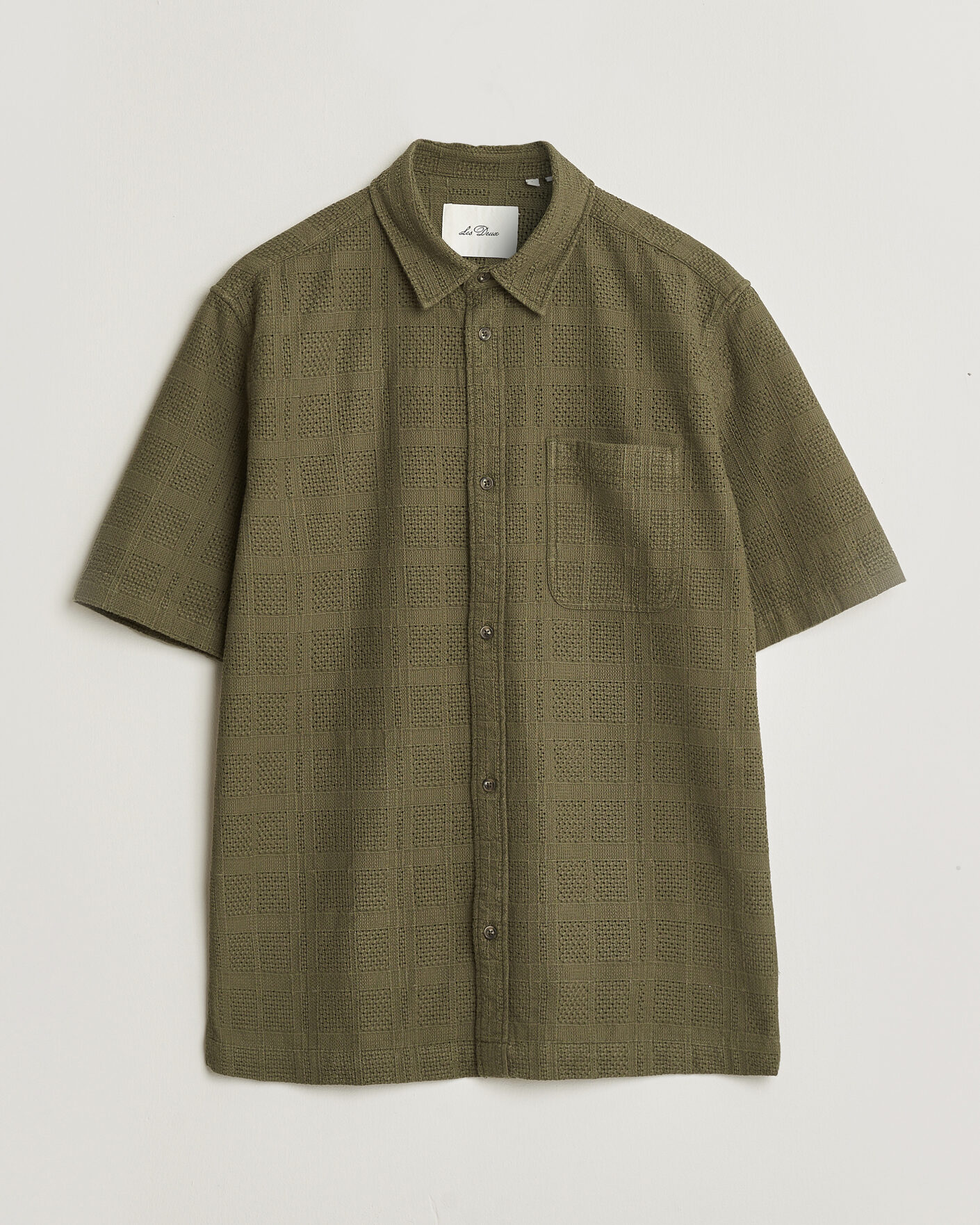 Herre | Skjorter | LES DEUX | Charlie Short Sleeve Shirt Olive Night