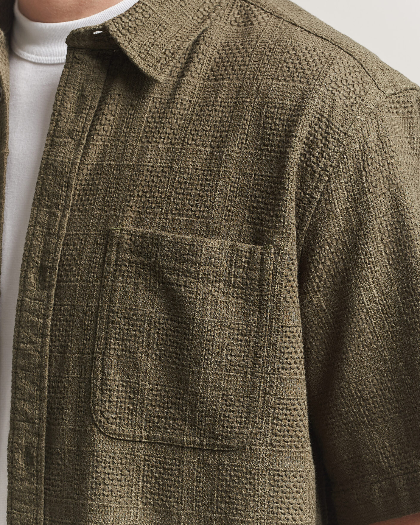 Herre | Skjorter | LES DEUX | Charlie Short Sleeve Shirt Olive Night