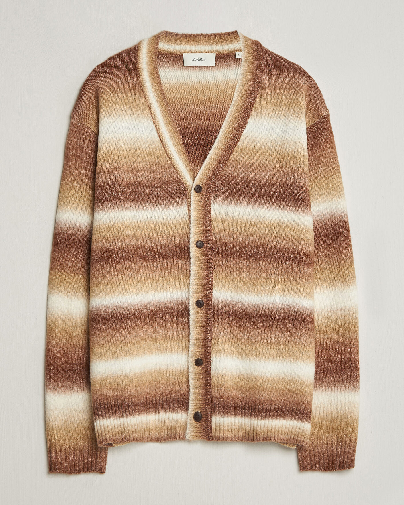 Herre | Gensere | LES DEUX | Boston Gradient Knitted Cardigan Teak Brown