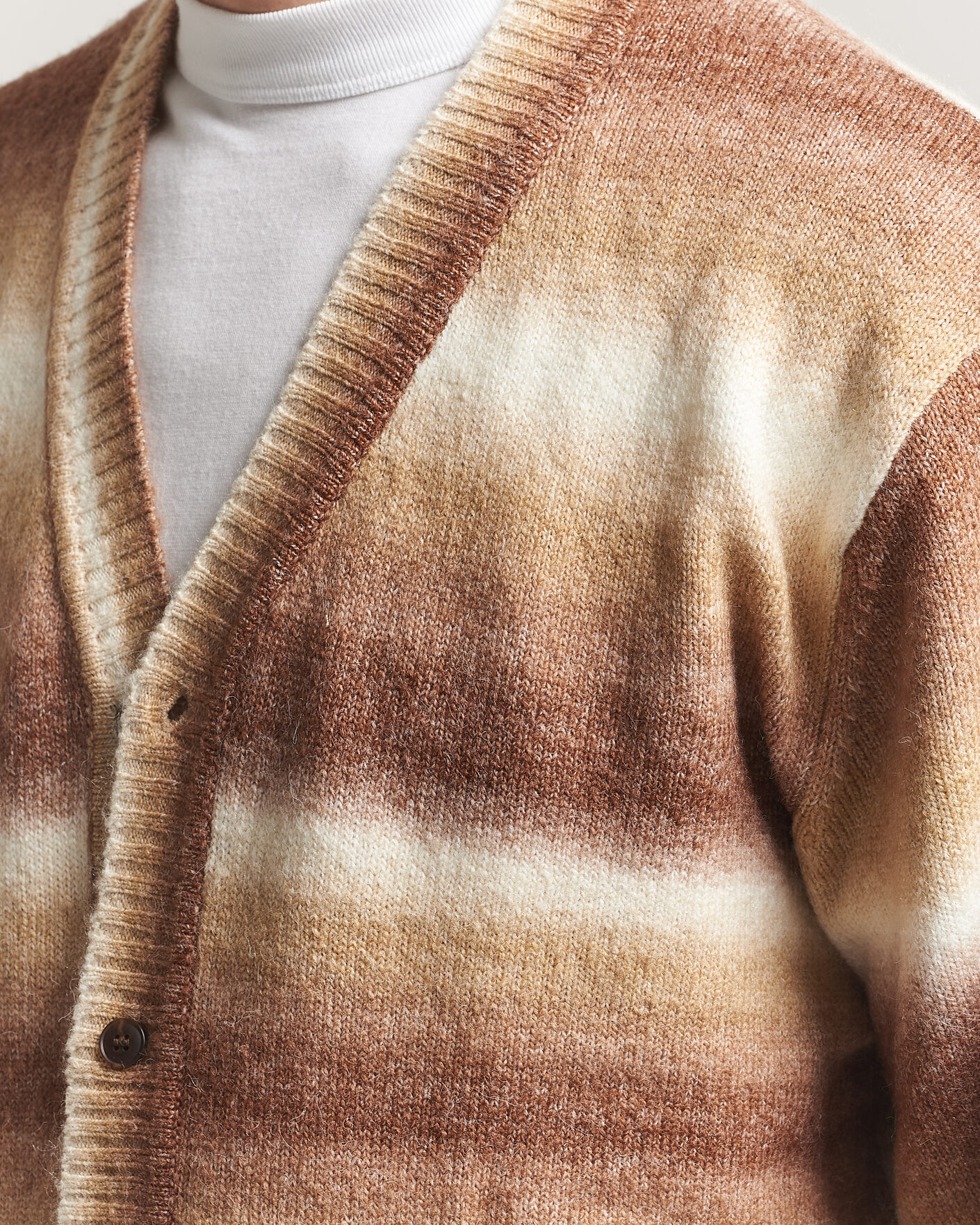 Herre | Gensere | LES DEUX | Boston Gradient Knitted Cardigan Teak Brown