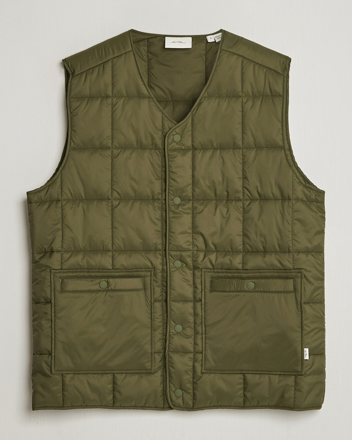 Herre | Vester | LES DEUX | Matt Quilted Vest Olive Night