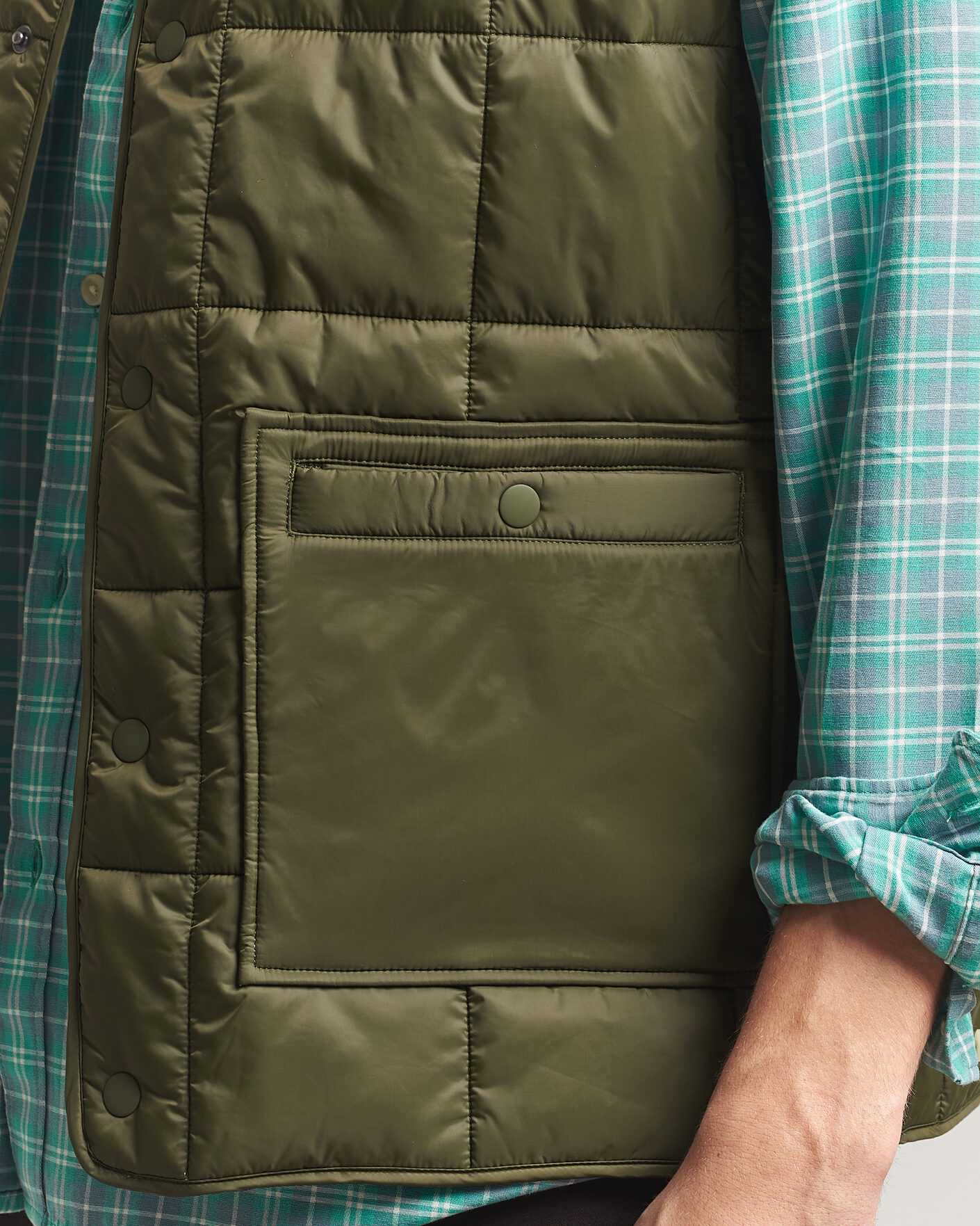 Herre | Vester | LES DEUX | Matt Quilted Vest Olive Night