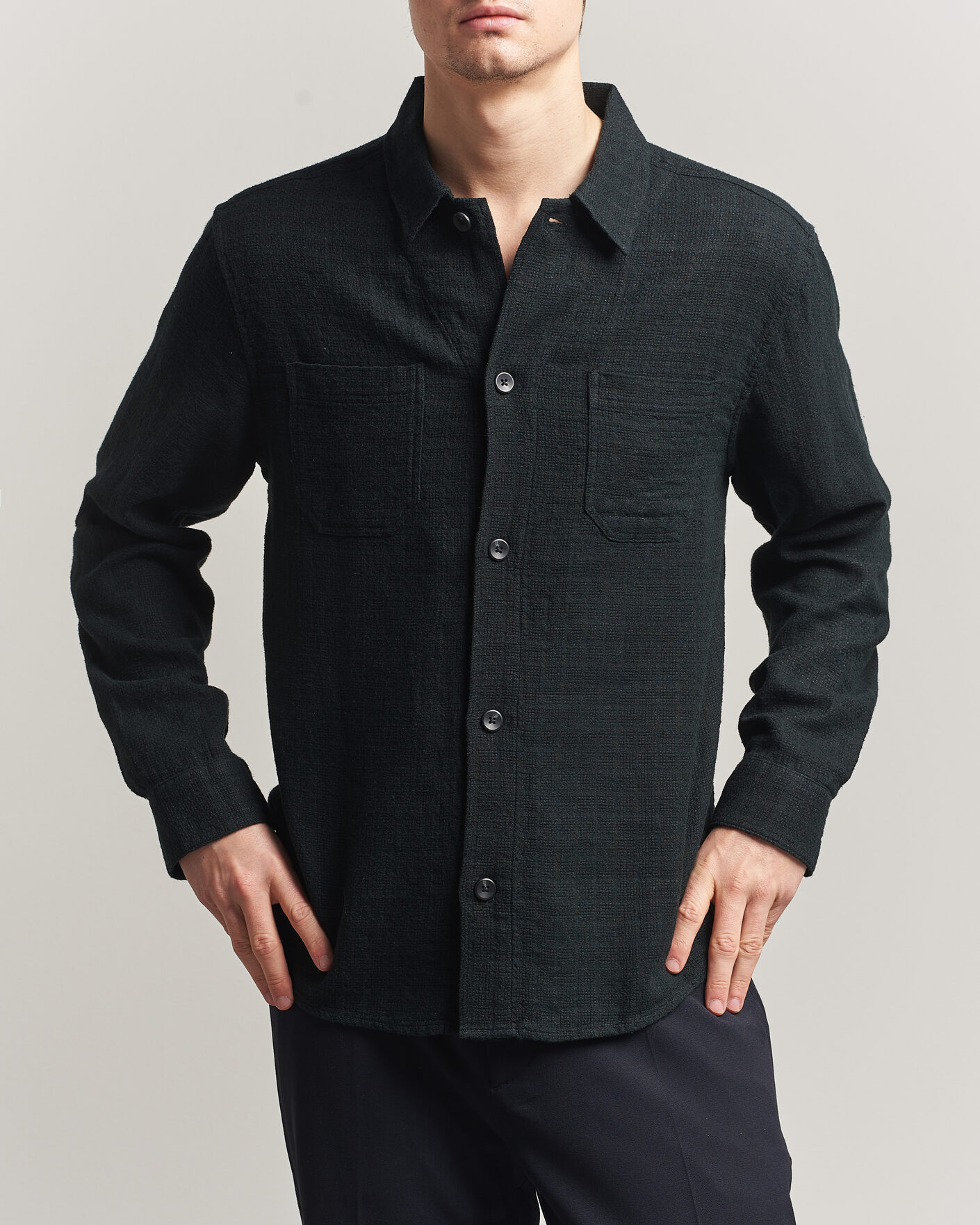 Herre | Skjorter | LES DEUX | Hamilton Overshirt Black