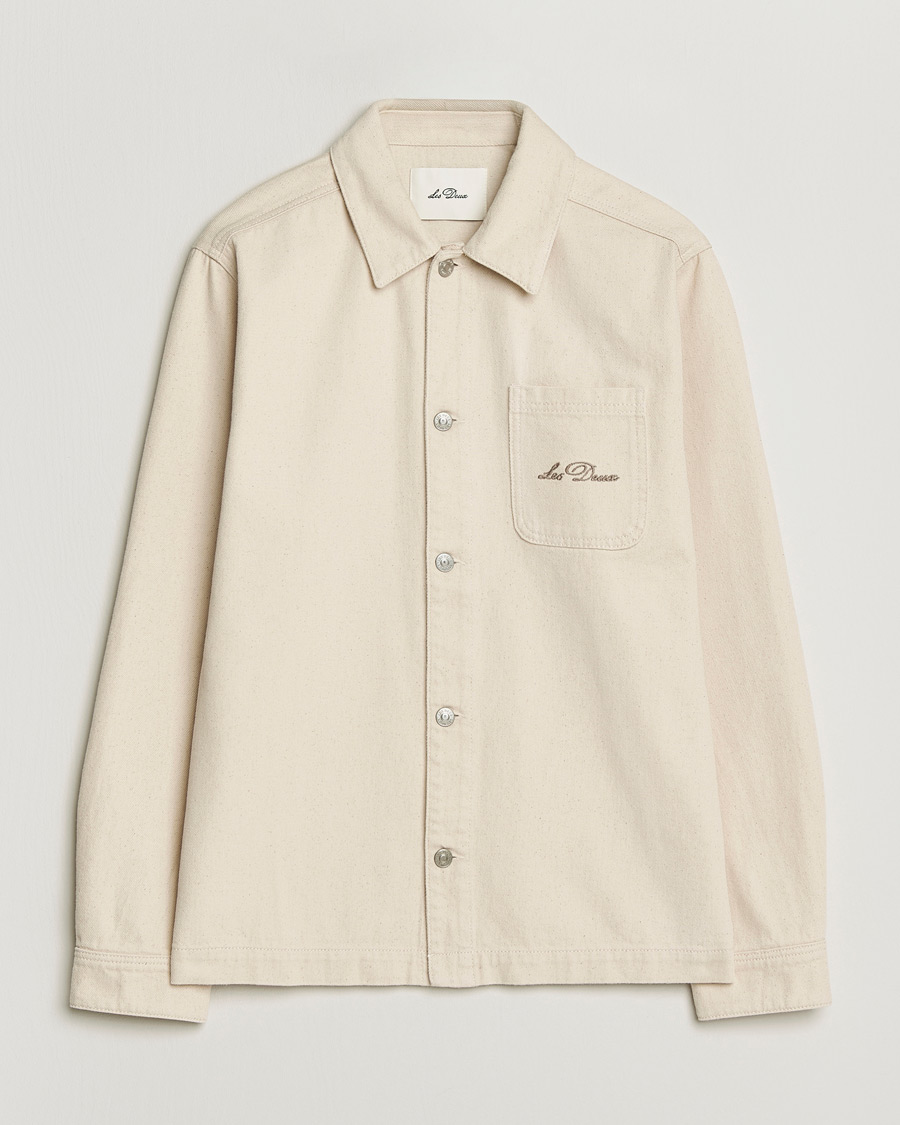Herre | Skjorter | LES DEUX | Layton Faience Twill Overshirt Ivory