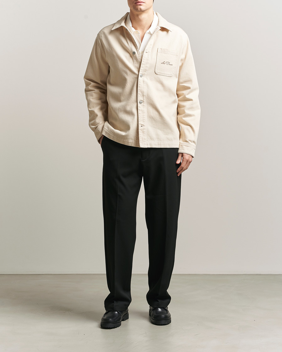 Herre | Skjorter | LES DEUX | Layton Faience Twill Overshirt Ivory