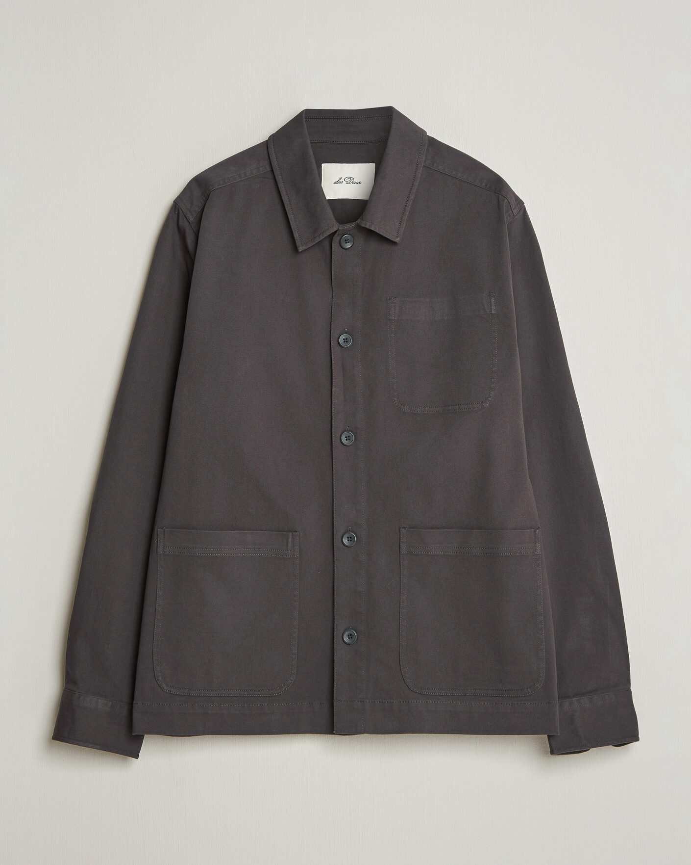 Herre | Skjorter | LES DEUX | Layton Cotton Overshirt Black
