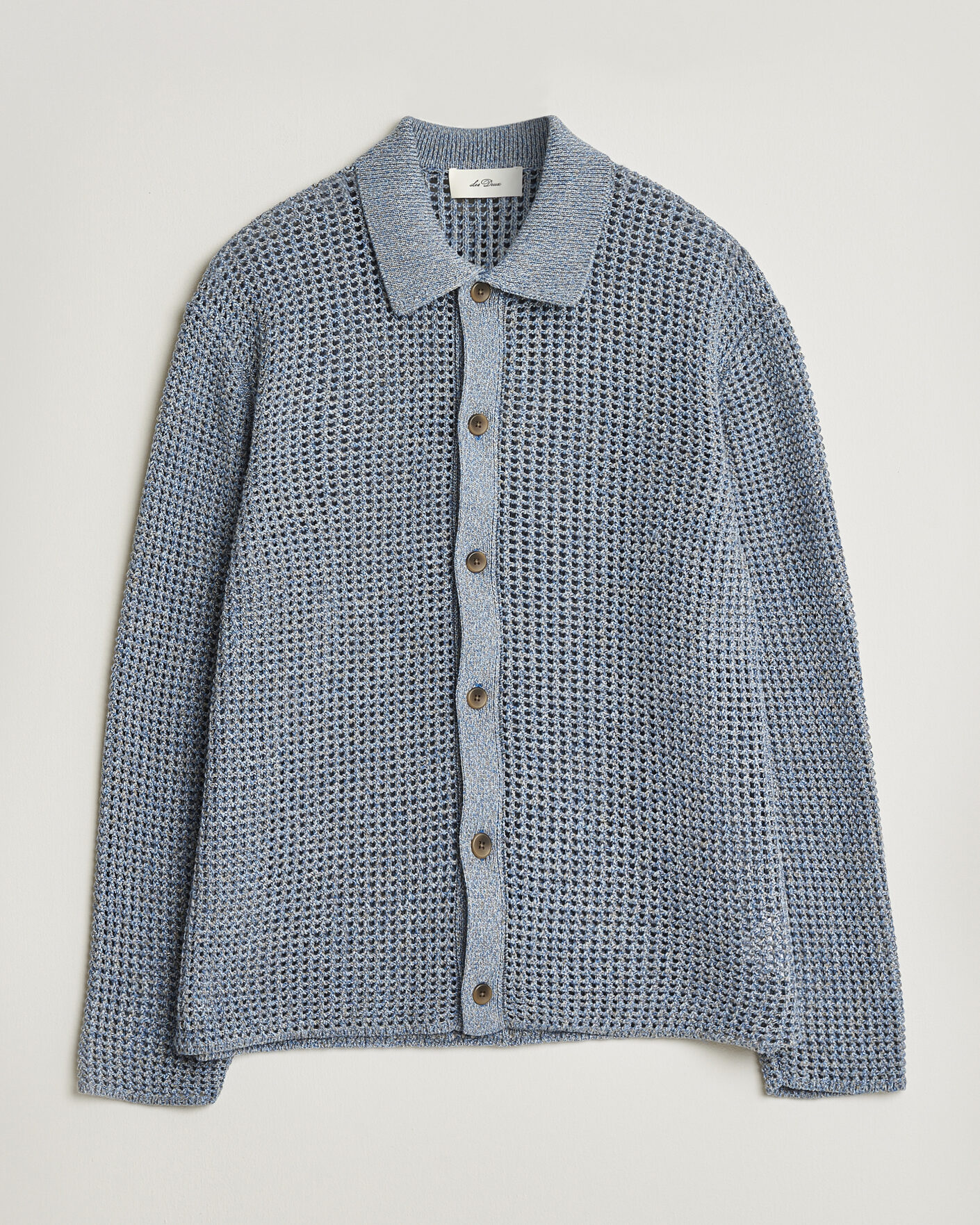 Herre | Gensere | LES DEUX | Gerald Knitted Shirt Dark Denim Blue