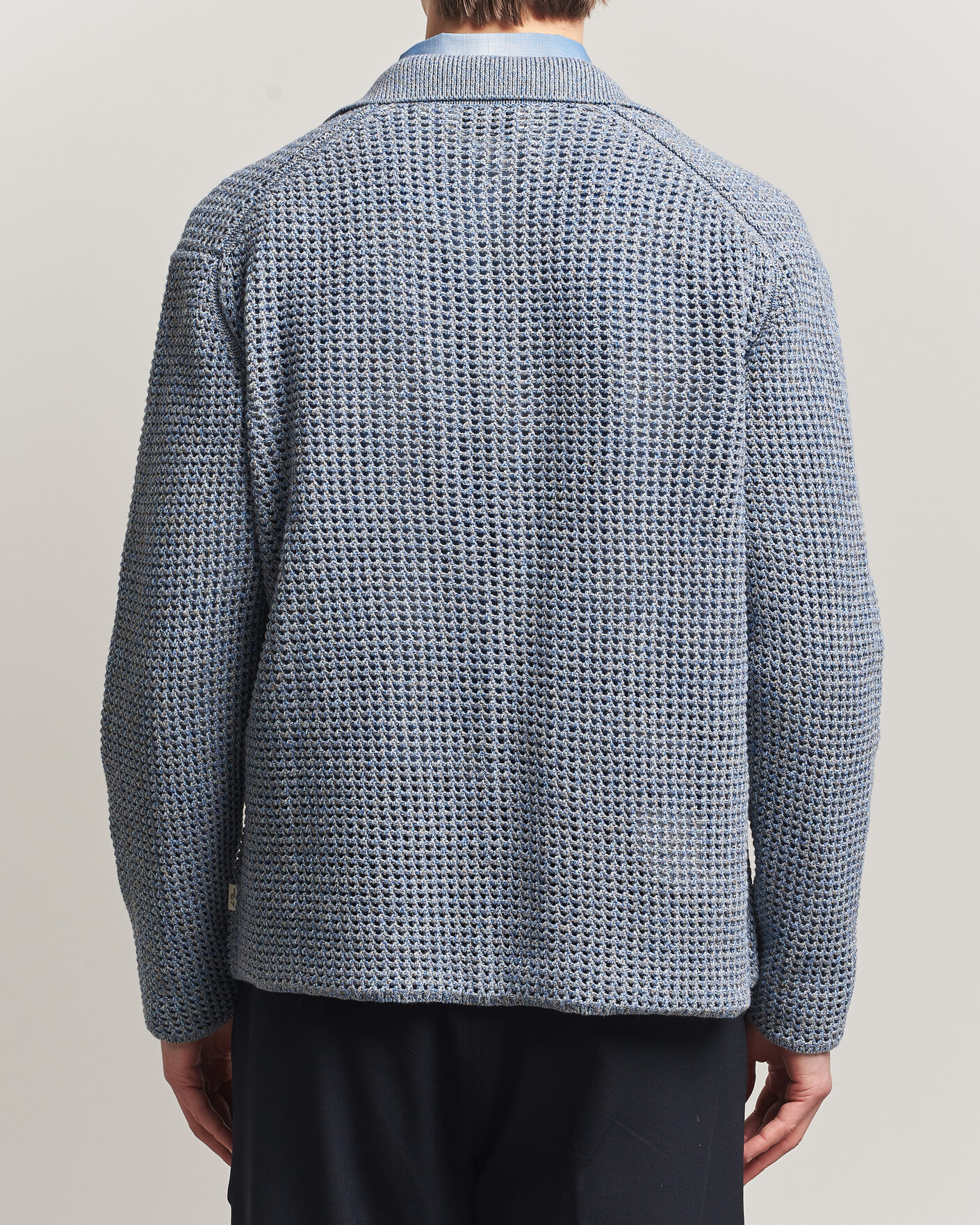 Herre | Gensere | LES DEUX | Gerald Knitted Shirt Dark Denim Blue