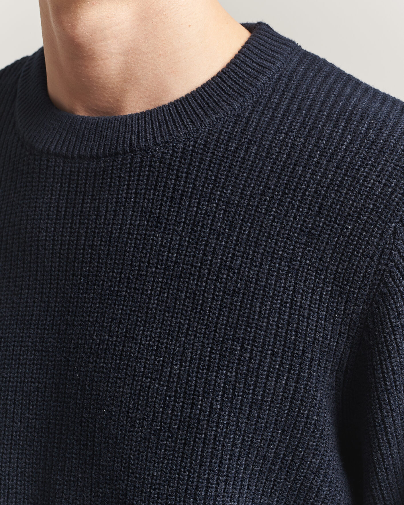 Herre | Gensere | LES DEUX | Garry Rib Crew Neck Knit Dark Navy