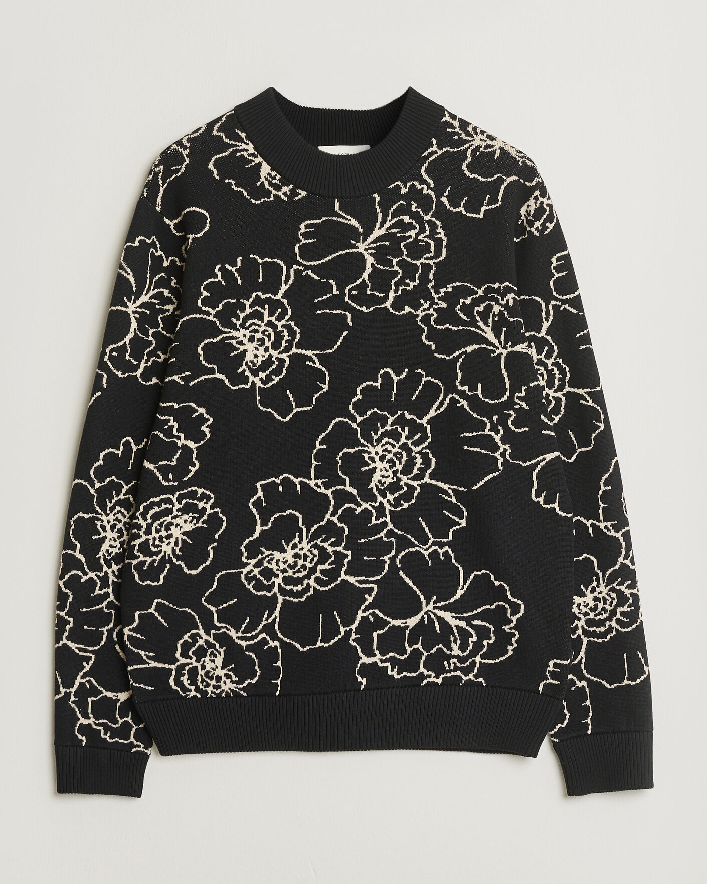 Herre | Gensere | LES DEUX | Gaston Poppy Jaquard Knit Black