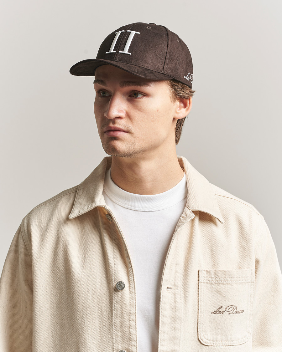 Herre | Hatter og capser | LES DEUX | Encore Suede Baseball Cap Coffee Brown
