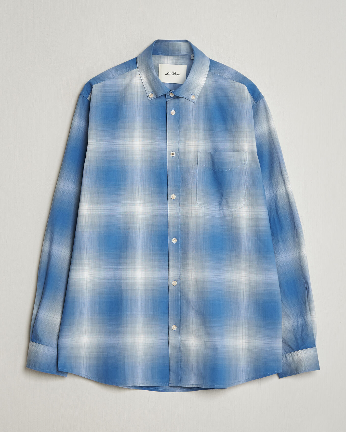 Herre | Skjorter | LES DEUX | Kent Shadowcheck Shirt Palace Blue