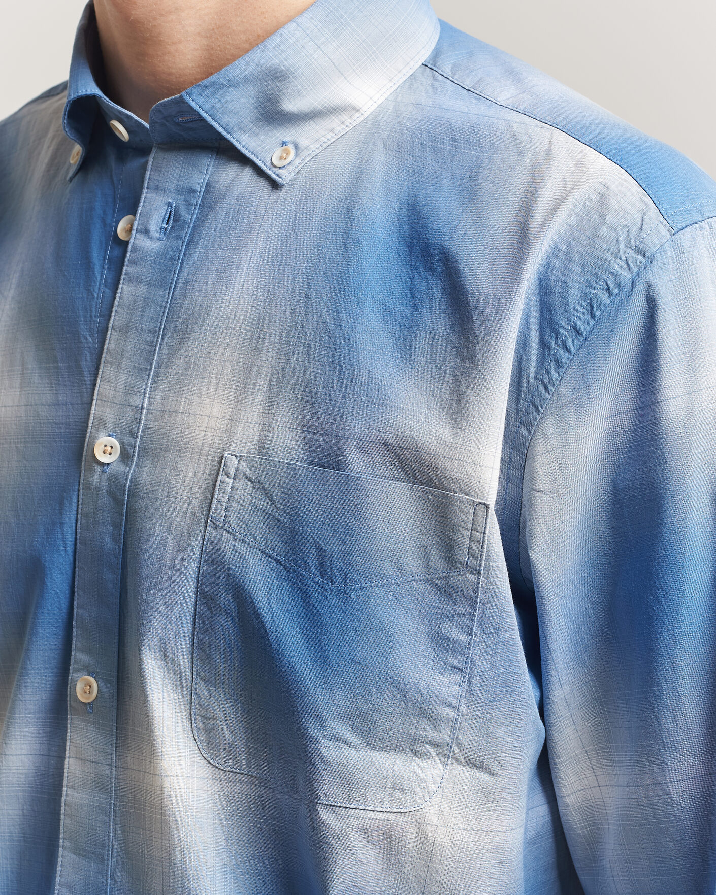 Herre | Skjorter | LES DEUX | Kent Shadowcheck Shirt Palace Blue