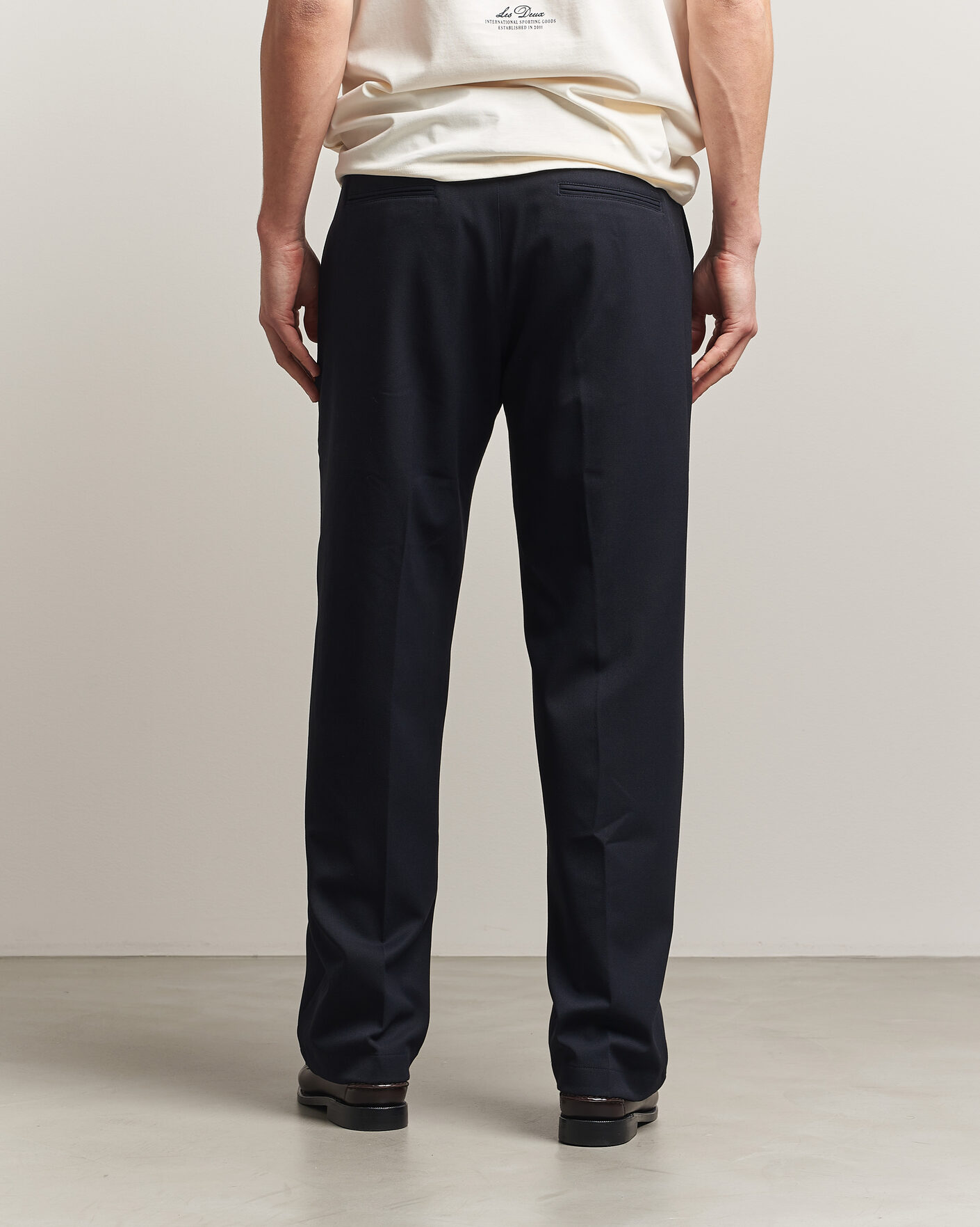 Herre | Bukser | LES DEUX | Como Solid Slack Pants Dark Navy