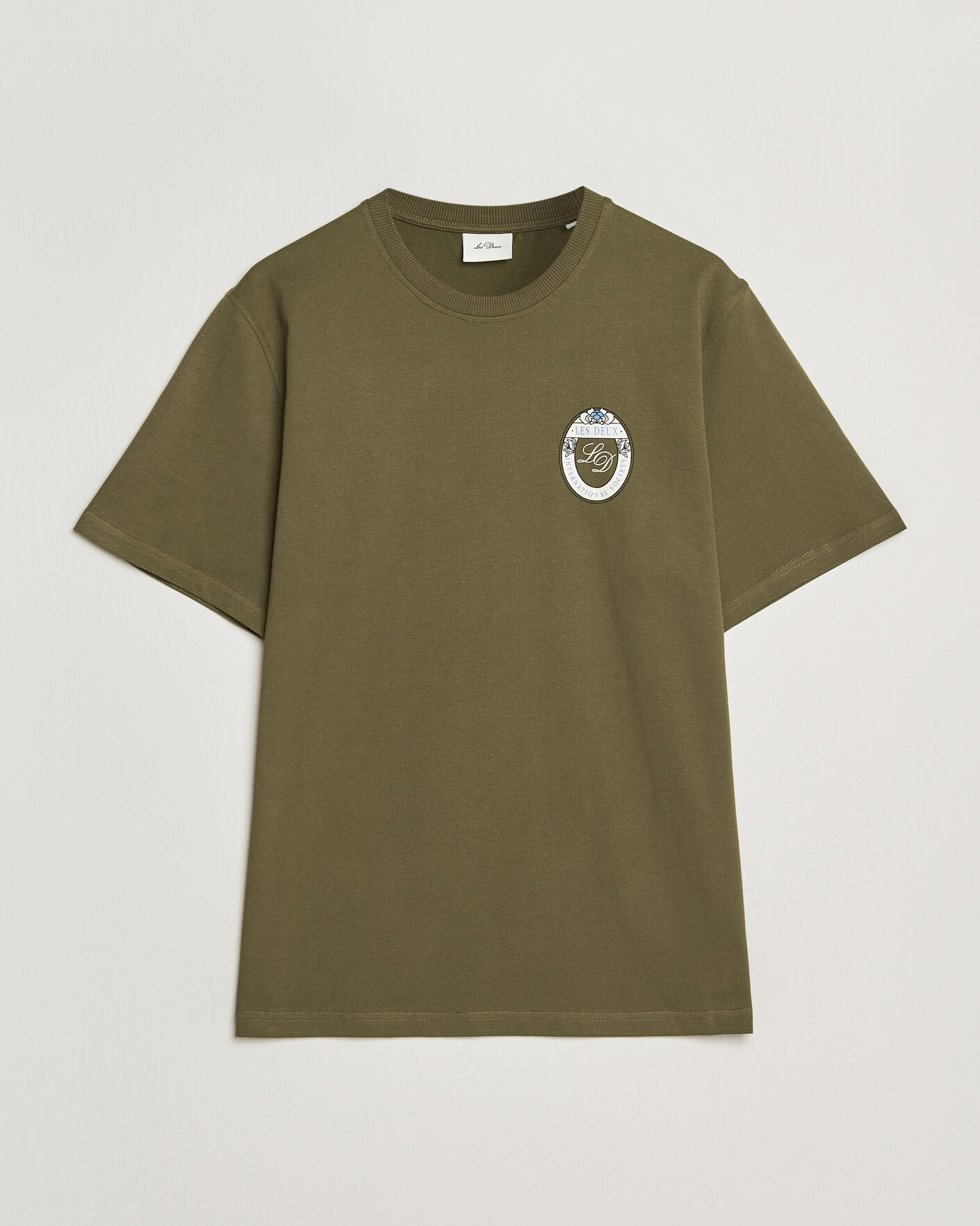 Herre | T-Shirts | LES DEUX | Brday Emblem T-Shirt Olive Night Green