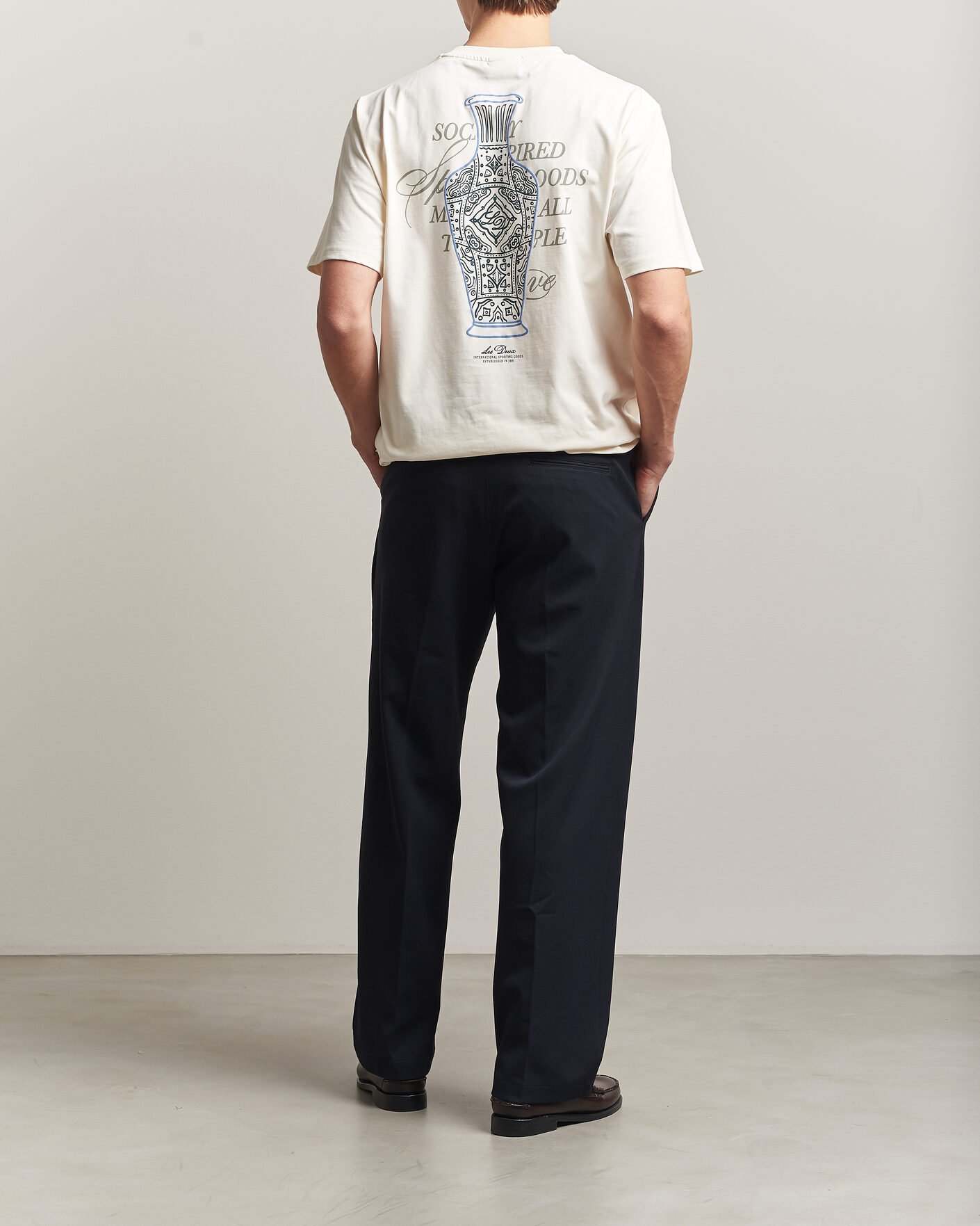 Herre | T-Shirts | LES DEUX | Ben Faience T-Shirt Eggnog White