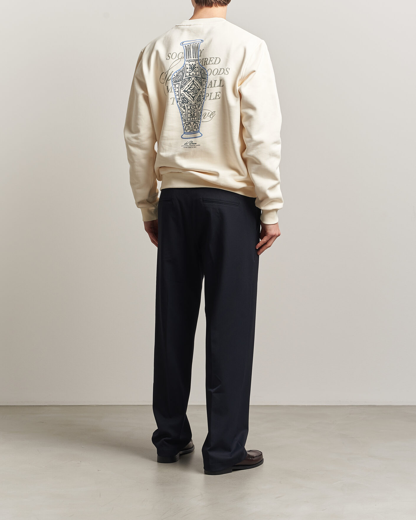Herre | Gensere | LES DEUX | Ben Faience Sweatshirt Eggnog White