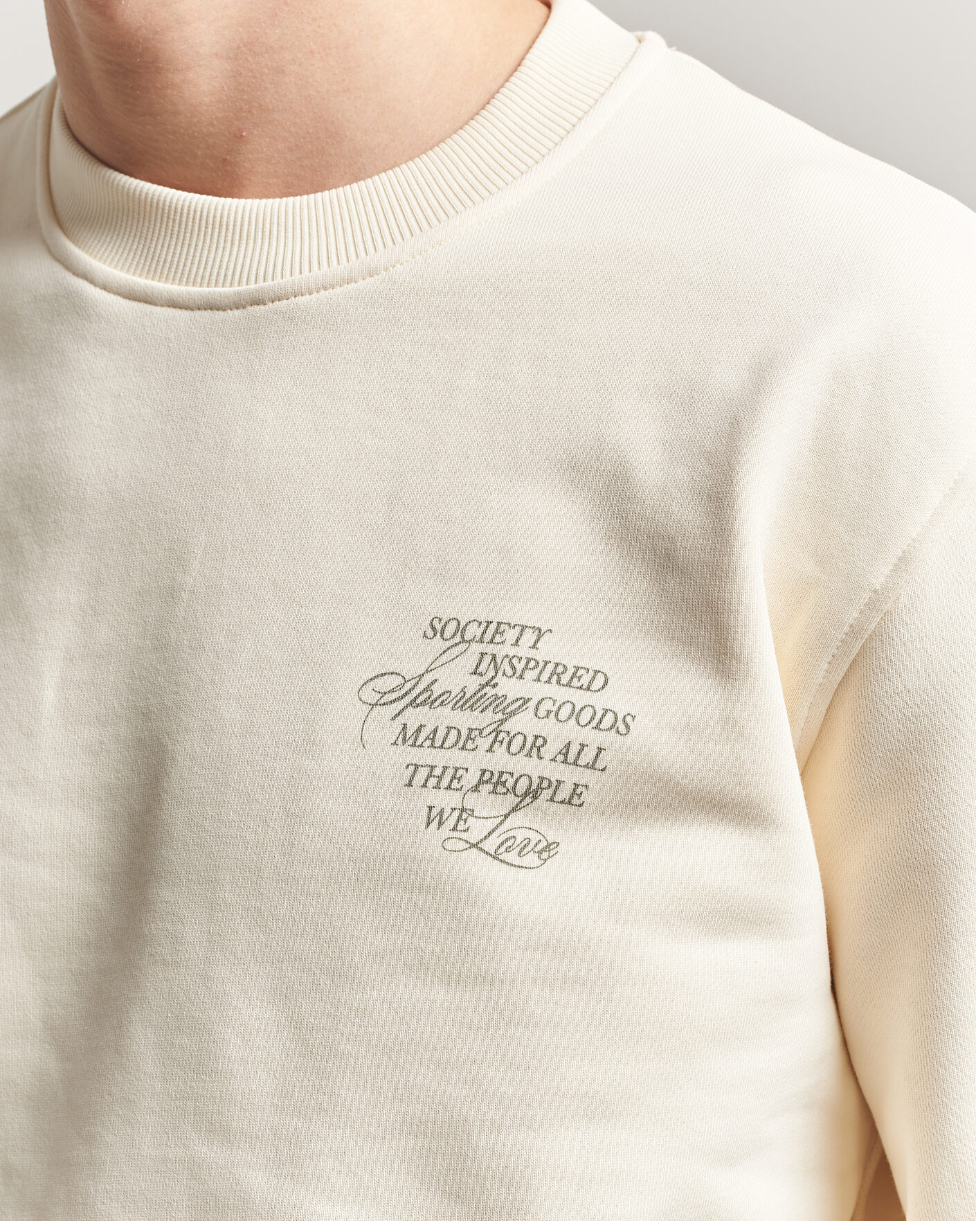 Herre | Gensere | LES DEUX | Ben Faience Sweatshirt Eggnog White