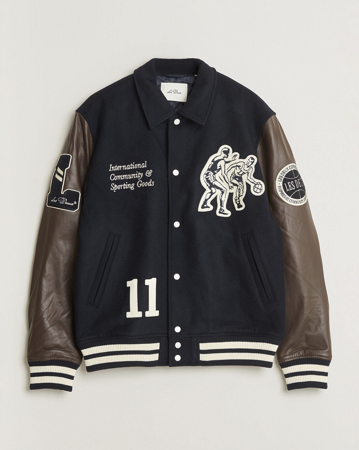 Herre | Jakker | LES DEUX | Basket Varsity Wool Jacket Dark Navy