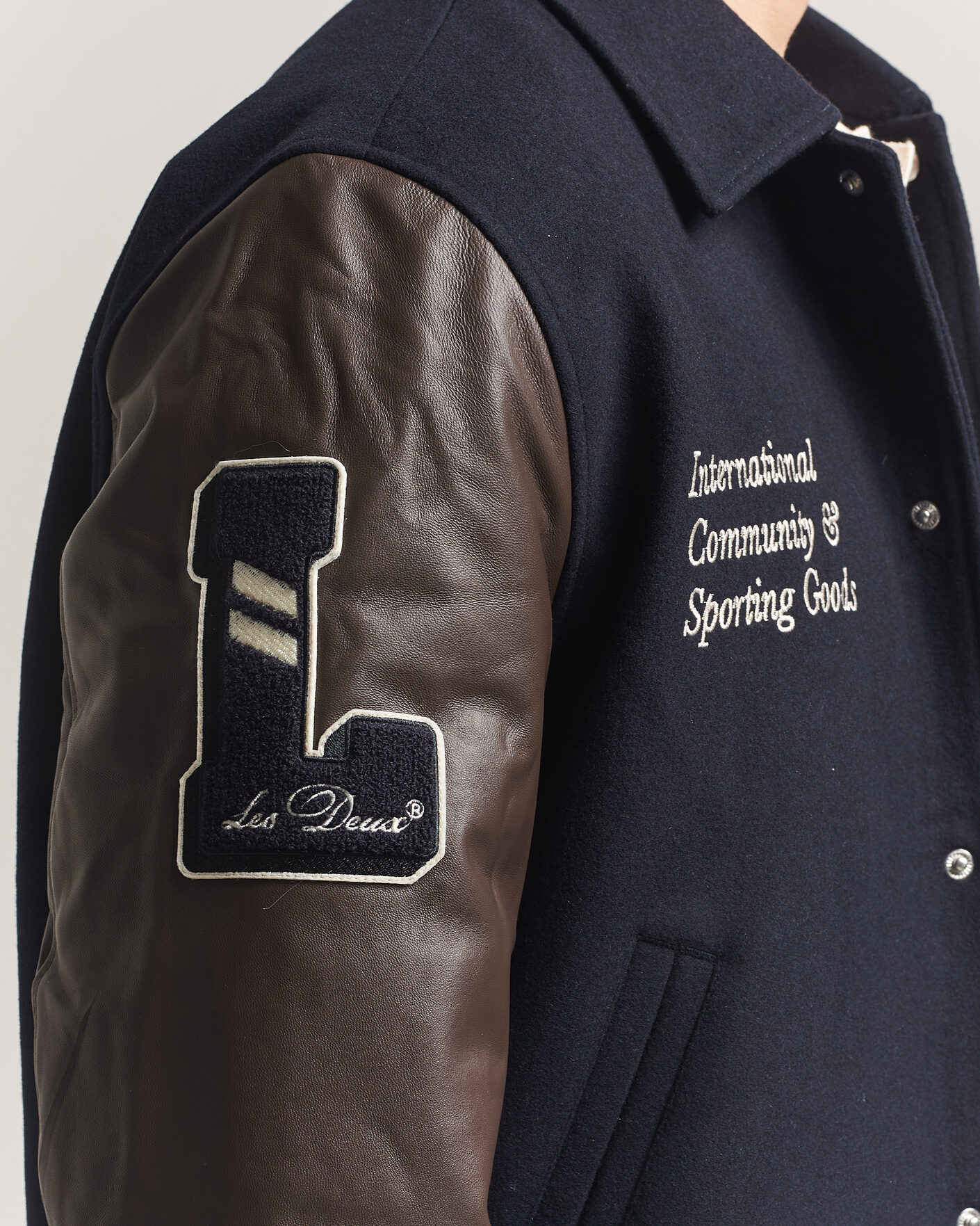 Herre | Jakker | LES DEUX | Basket Varsity Wool Jacket Dark Navy