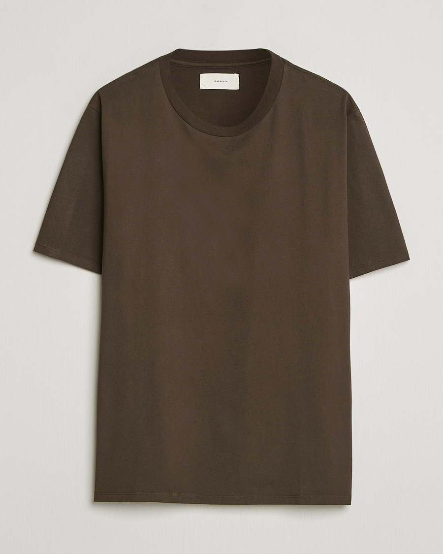 Herre | T-Shirts | Jeanerica | Delon Crew Neck T-Shirt Brown