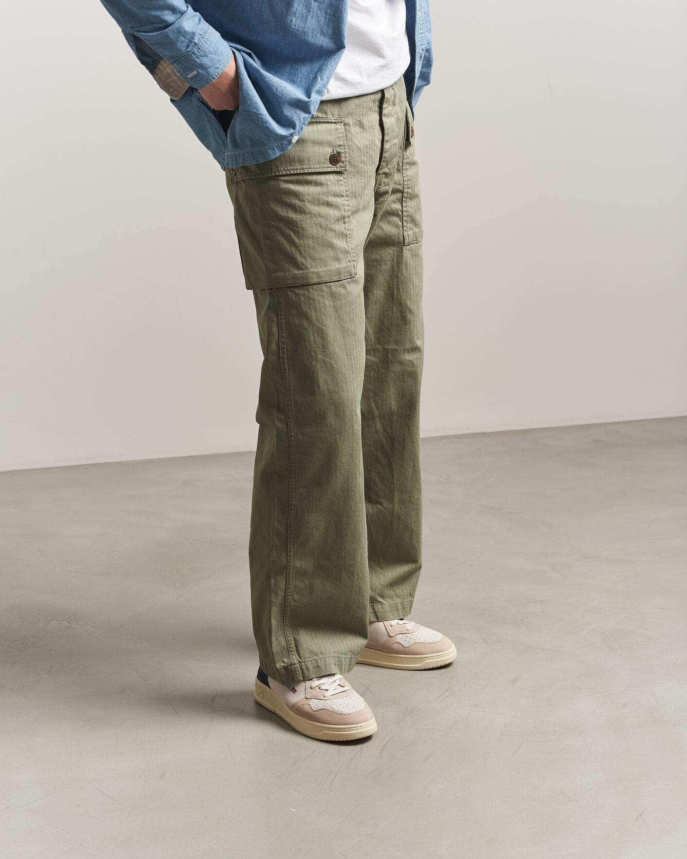 Herre | Sneakers | Autry | Medalist Low Suede Mix Sneaker Blue/White/Sand