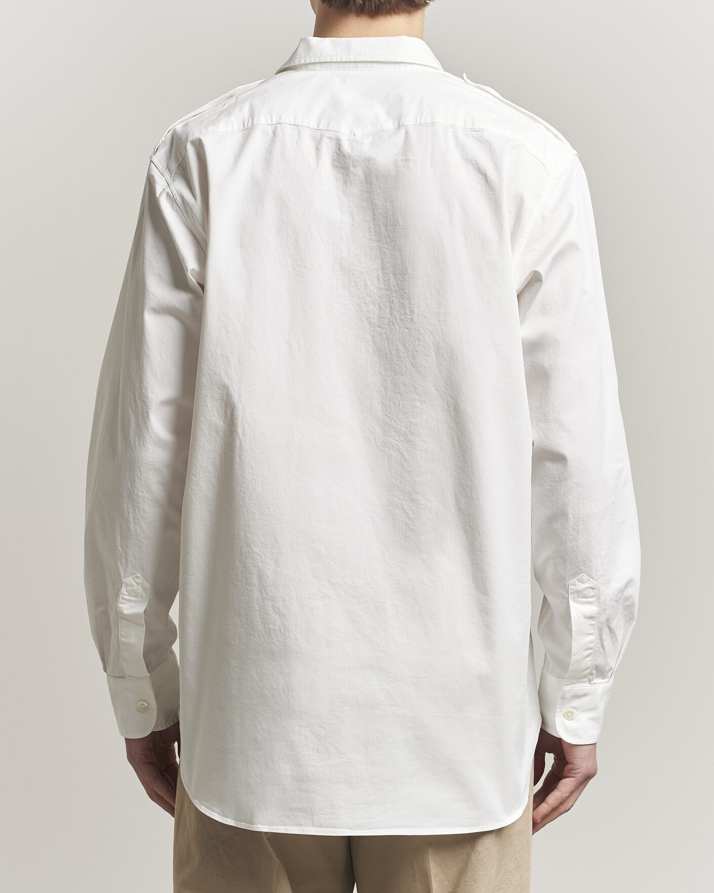 Herre | Skjorter | Massimo Alba | Army Double Pocket Shirt White