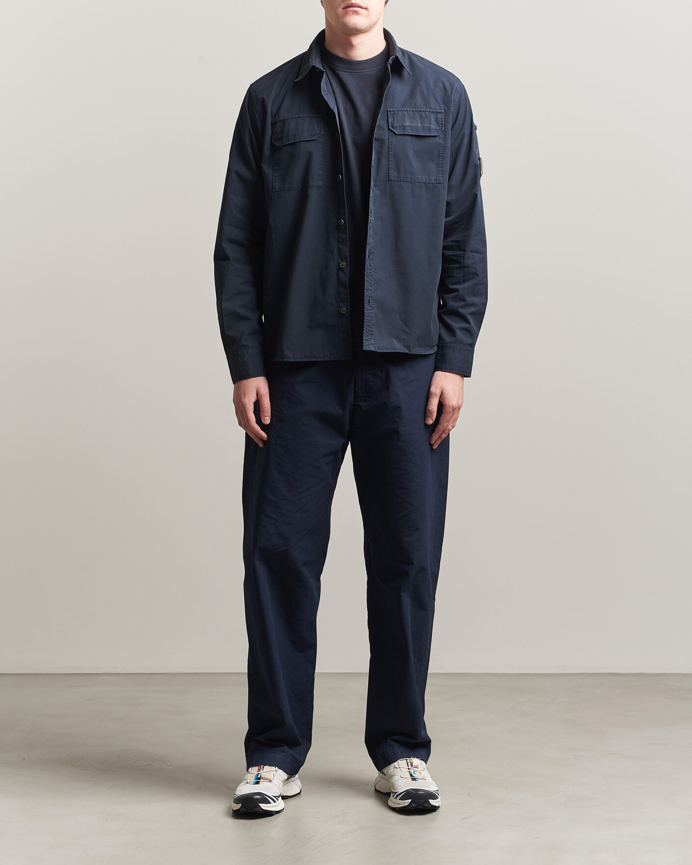 Herre | Skjorter | C.P. Company | Organic Gabardine Pocket Shirt Navy