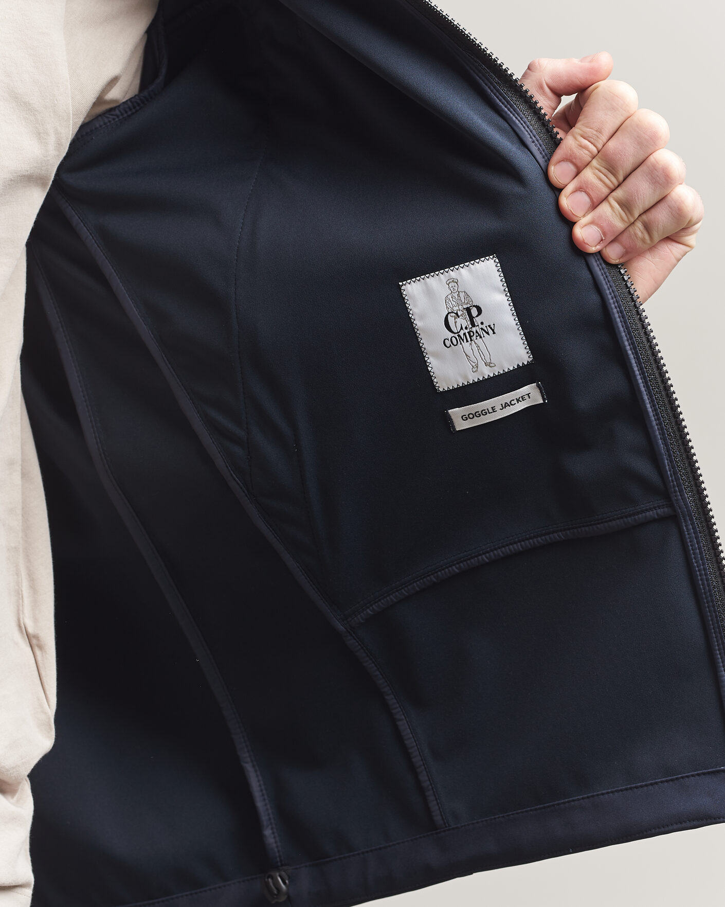 Herre | Jakker | C.P. Company | Shell-R Goggle Hood Jacket Navy