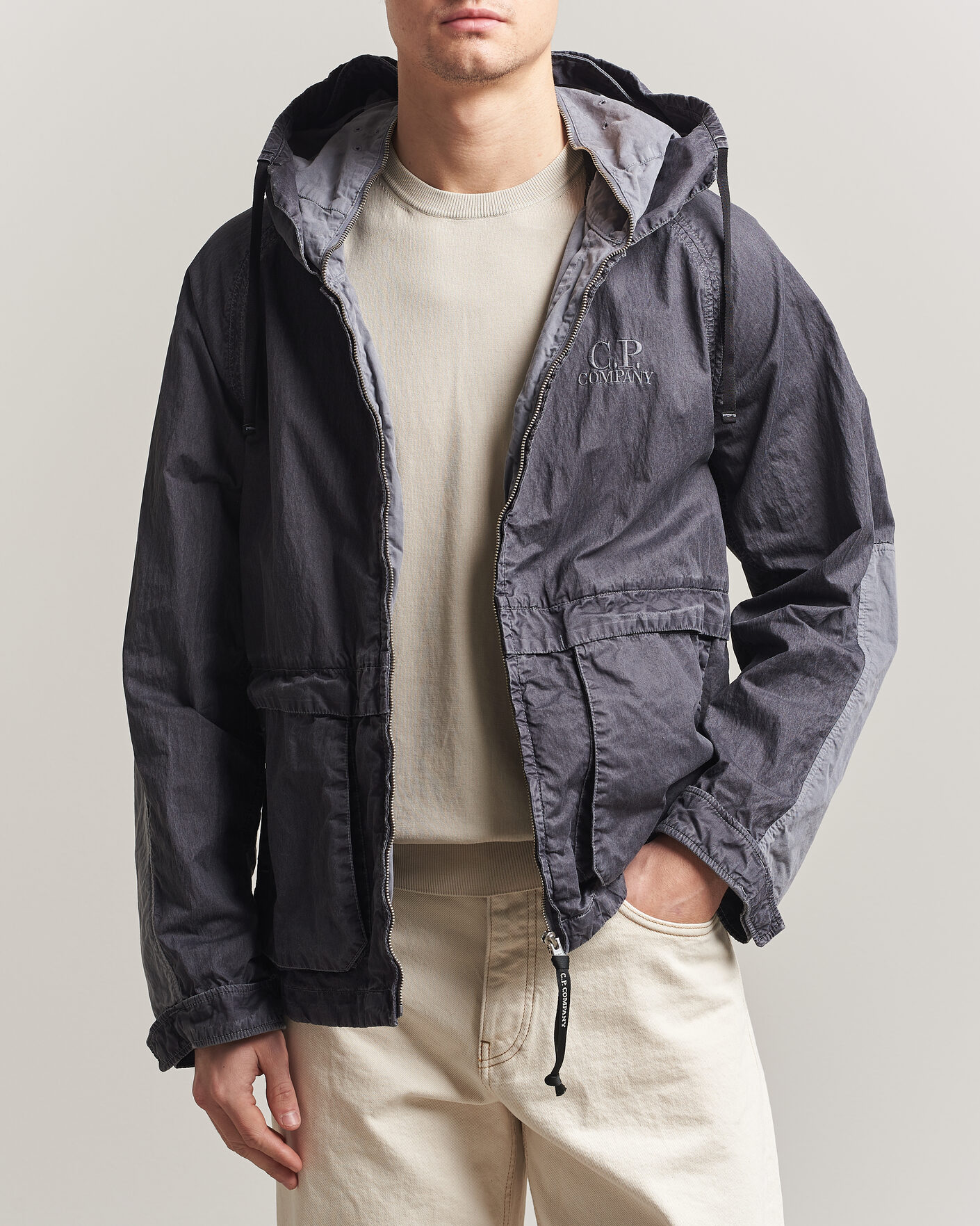 Herre | Jakker | C.P. Company | 50 Fili Wax Hood Jacket Black