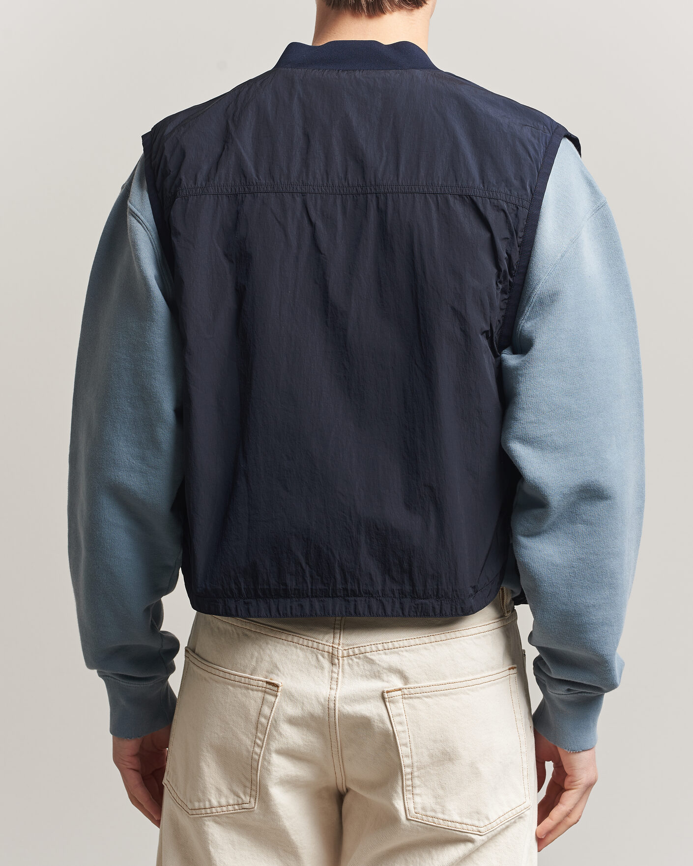 Herre | Gensere | C.P. Company | Cotton Mix 2 in 1 Knitted Sweater Navy