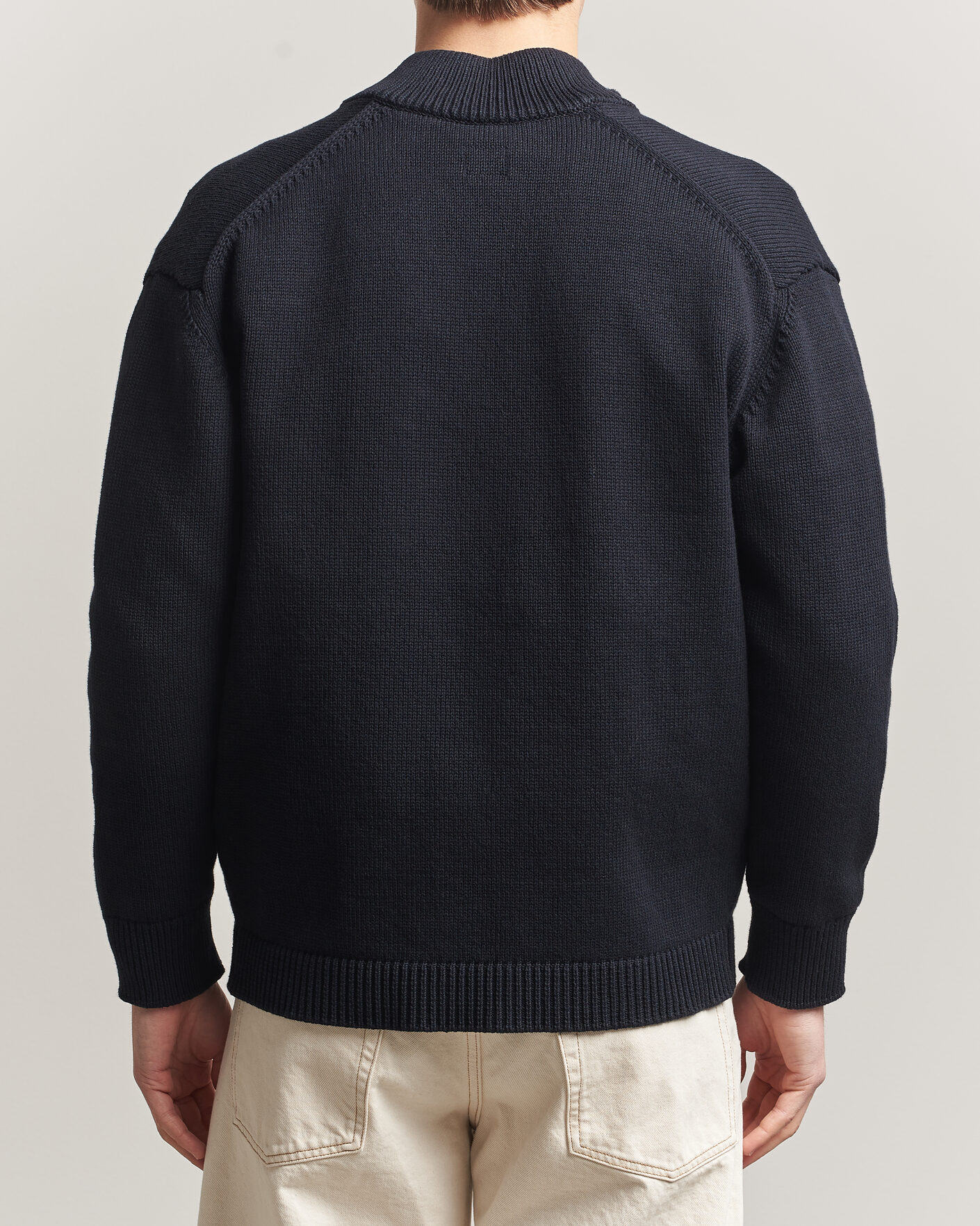 Herre | Gensere | C.P. Company | Cotton Mix 2 in 1 Knitted Sweater Navy