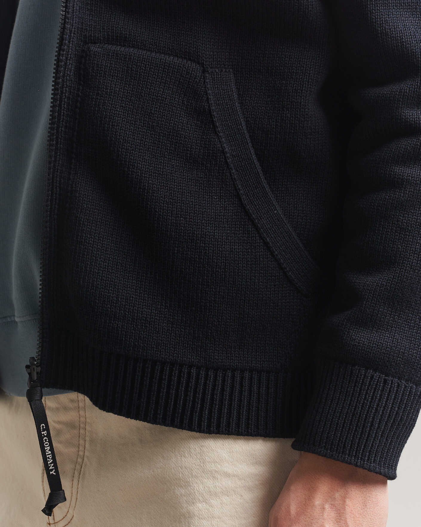 Herre | Gensere | C.P. Company | Cotton Mix 2 in 1 Knitted Sweater Navy