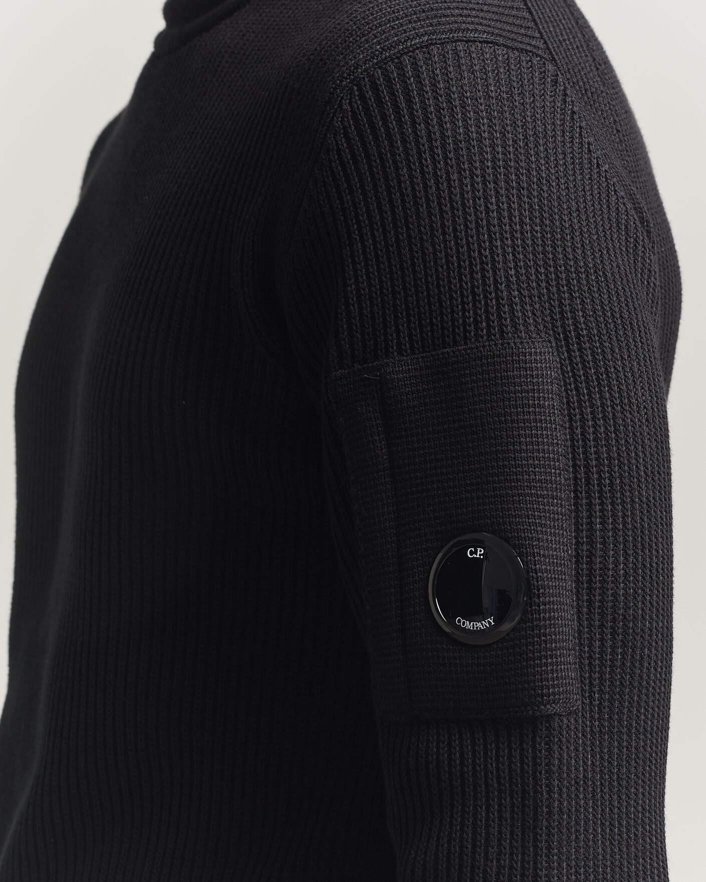 Herre | Gensere | C.P. Company | Sea Island Knitted Cotton Crewneck Black