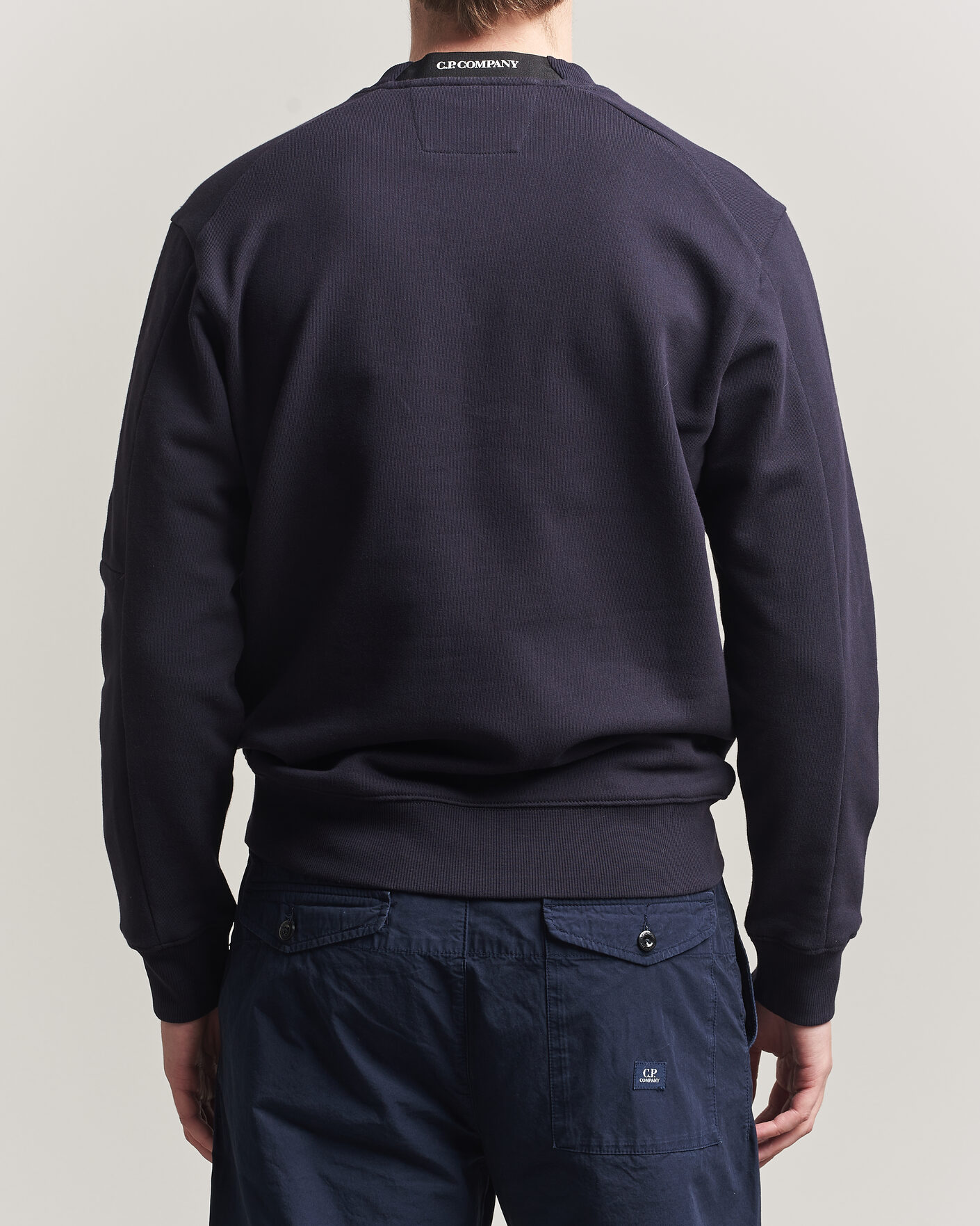 Herre | Gensere | C.P. Company | Diagonal Raised Fleece Lens Sweatshirt Navy