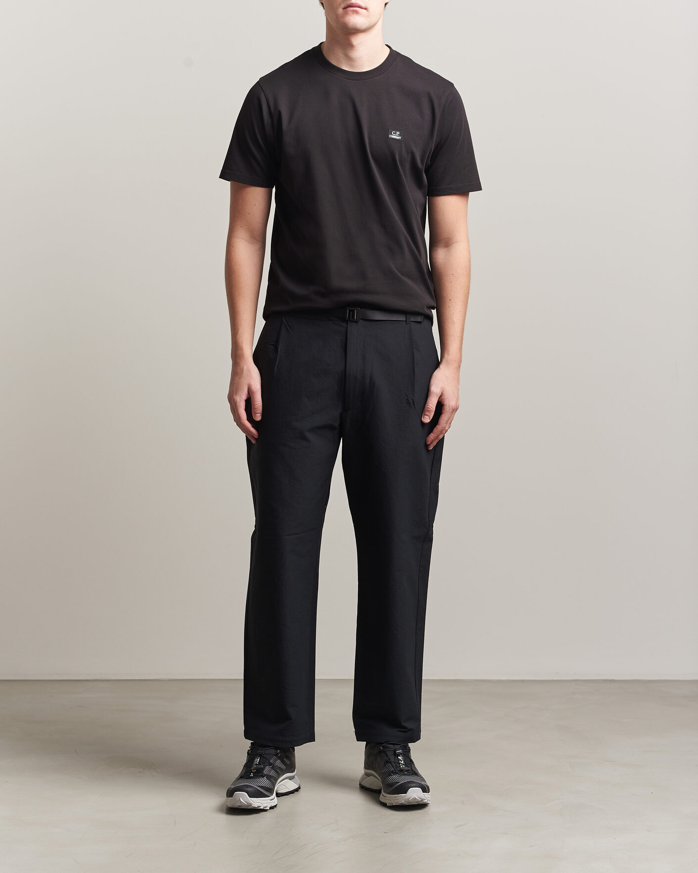 Herre | T-Shirts | C.P. Company | Short Sleeve Small Logo T-Shirt Black