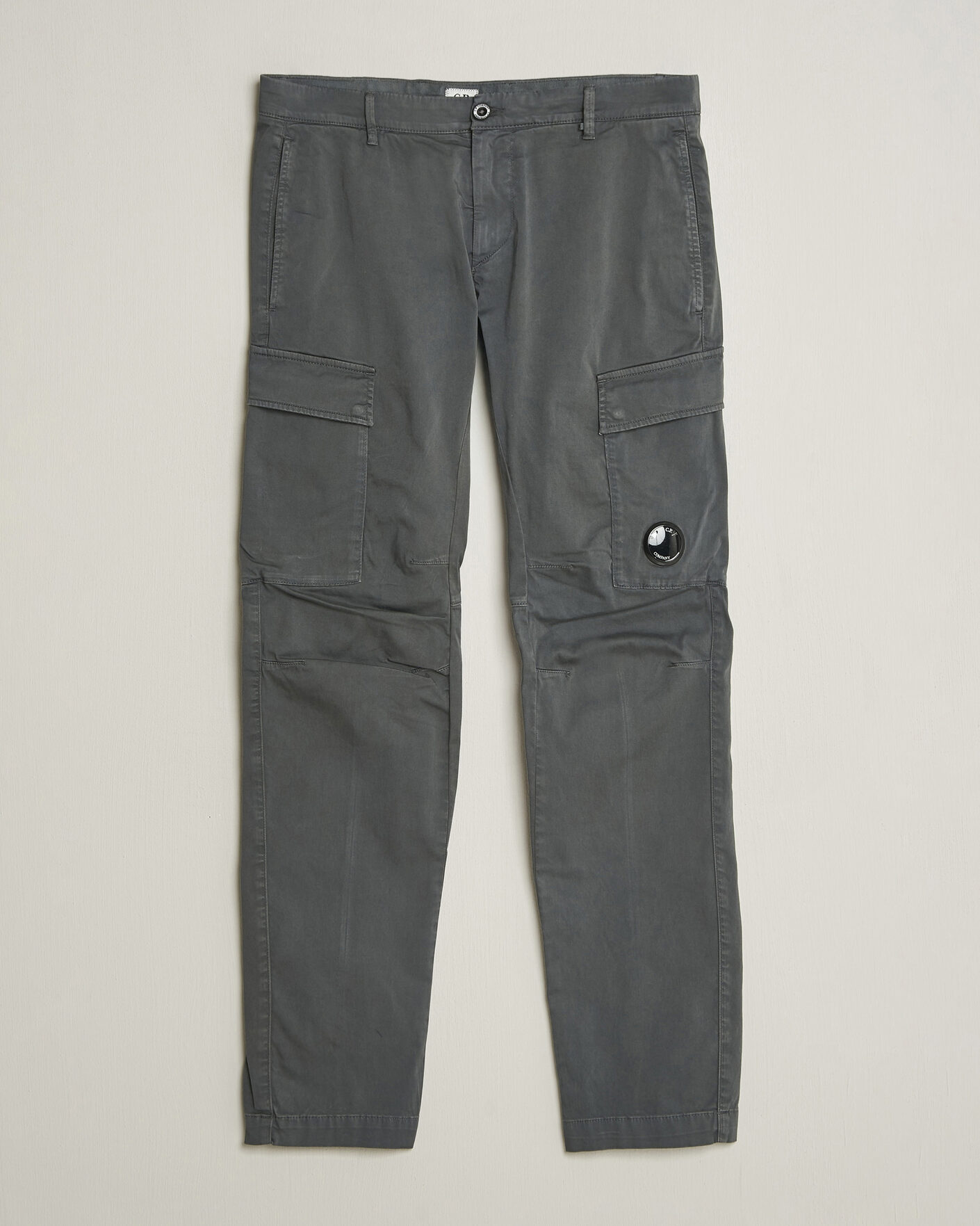 Herre | Bukser | C.P. Company | Satin Stretch Cargo Pants Dark Grey