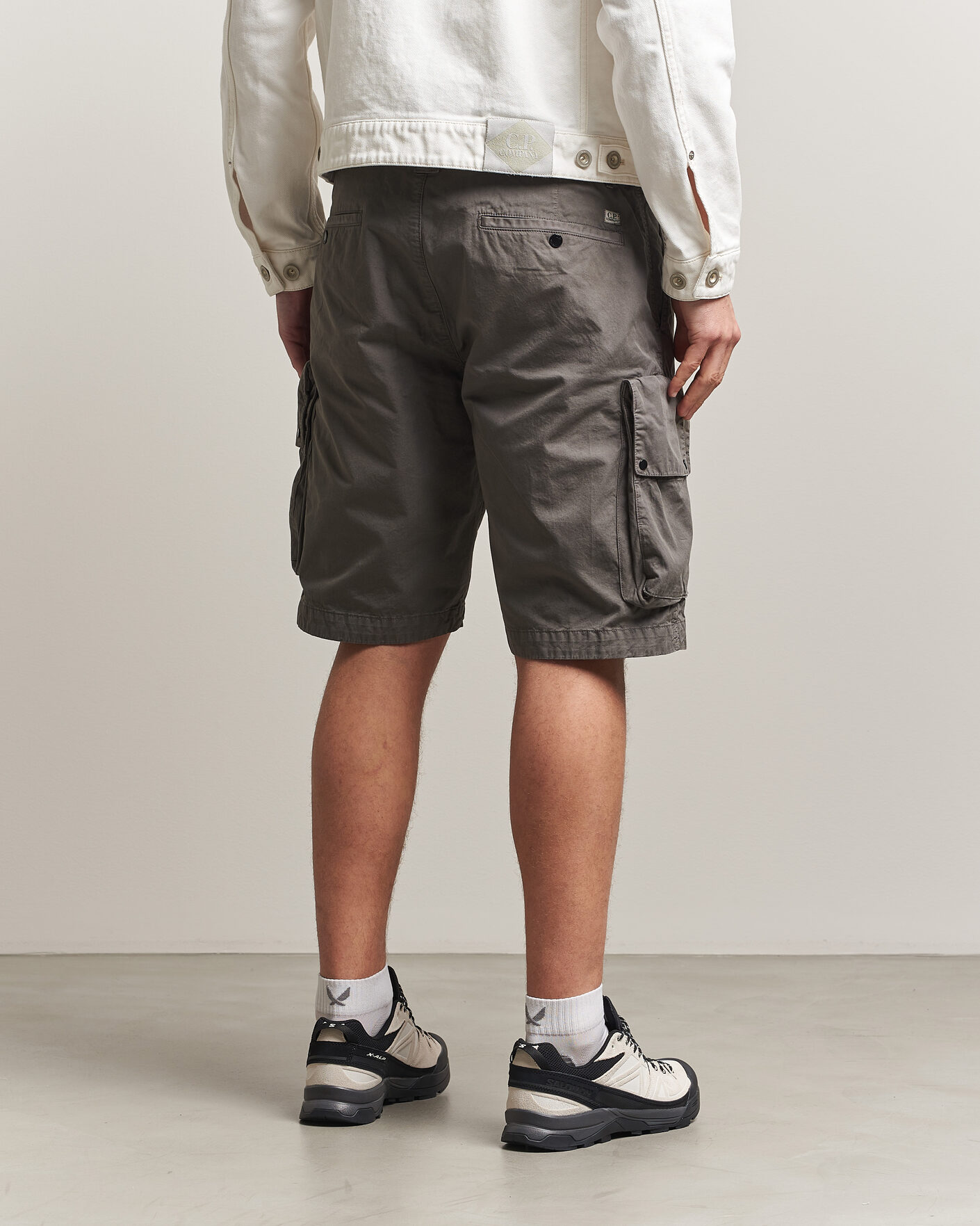 Herre | Shorts | C.P. Company | Cotton Gabardine Cargo Shorts Washed Black