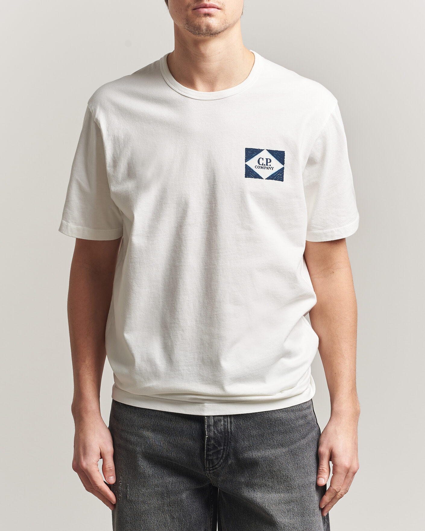 Herre | T-Shirts | C.P. Company | Cotton Jersey Back Print T-Shirt White