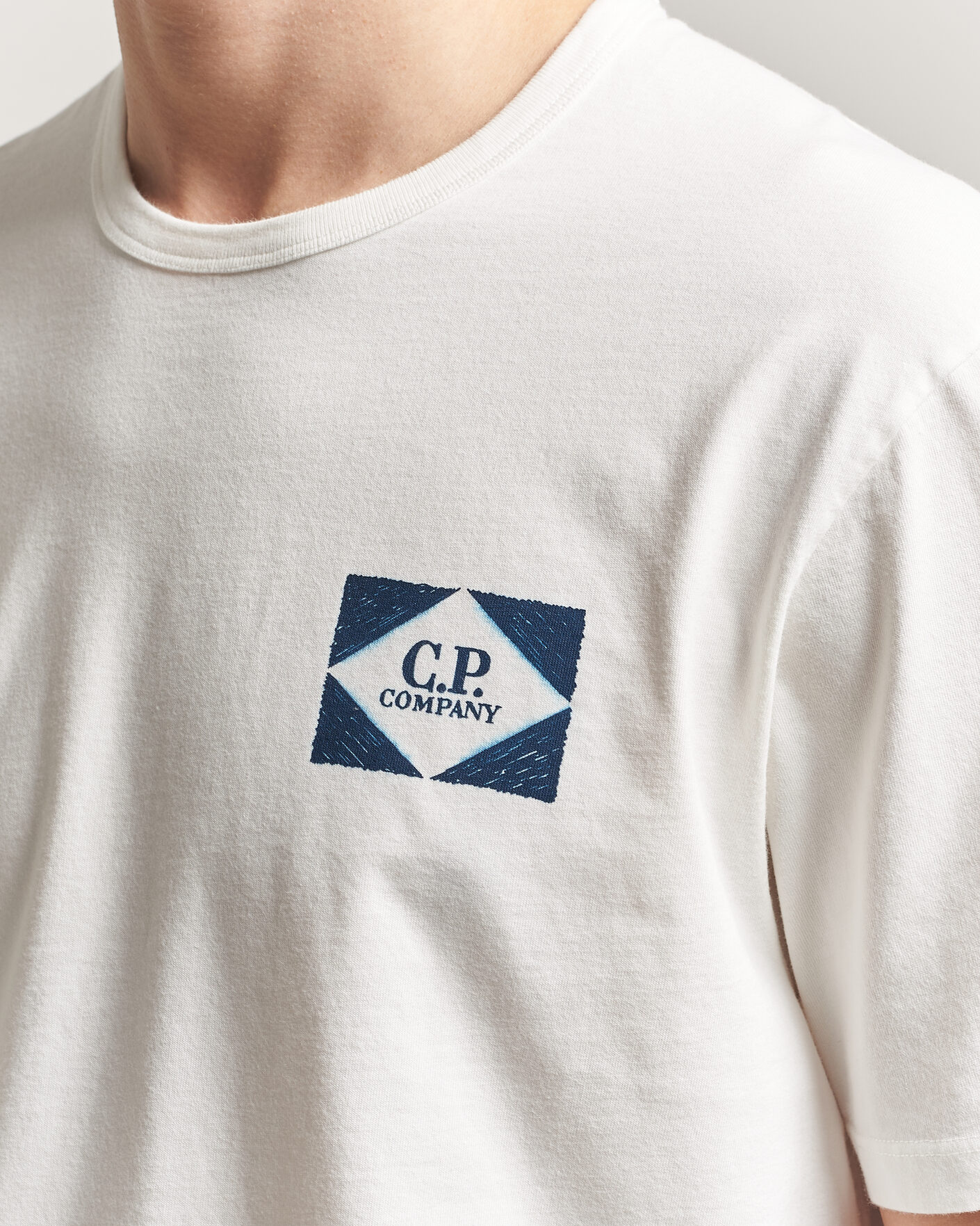 Herre | T-Shirts | C.P. Company | Cotton Jersey Back Print T-Shirt White
