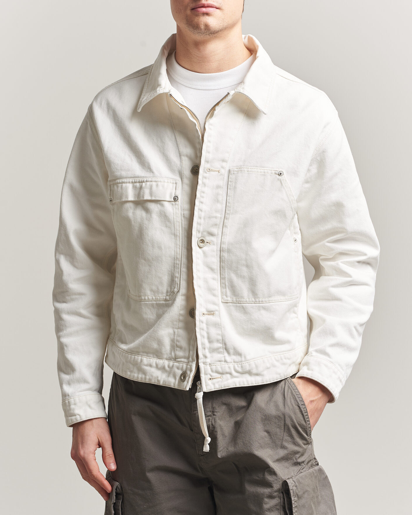 Herre | Jakker | C.P. Company | Bull Denim 10oz Jeans Jacket White
