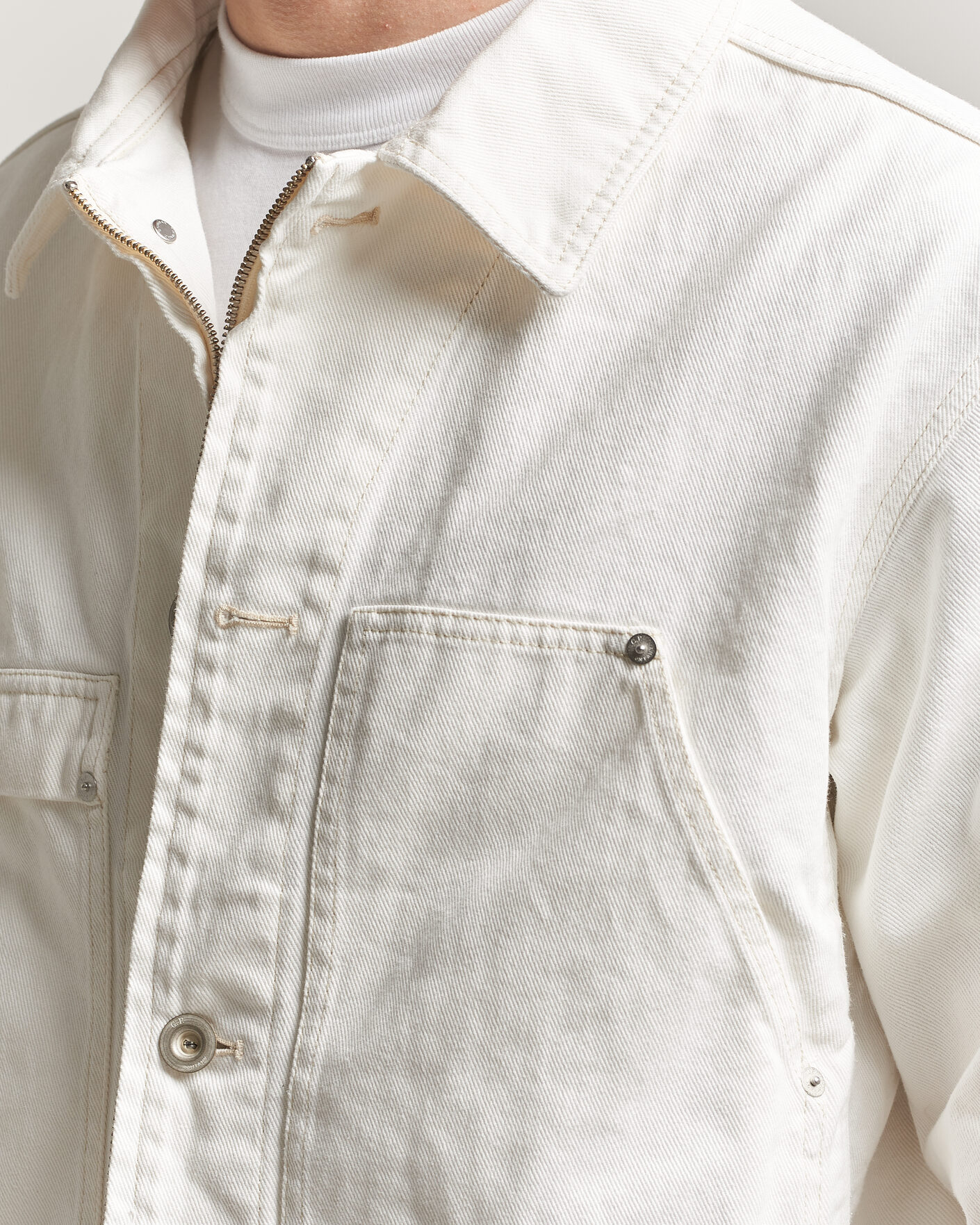 Herre | Jakker | C.P. Company | Bull Denim 10oz Jeans Jacket White