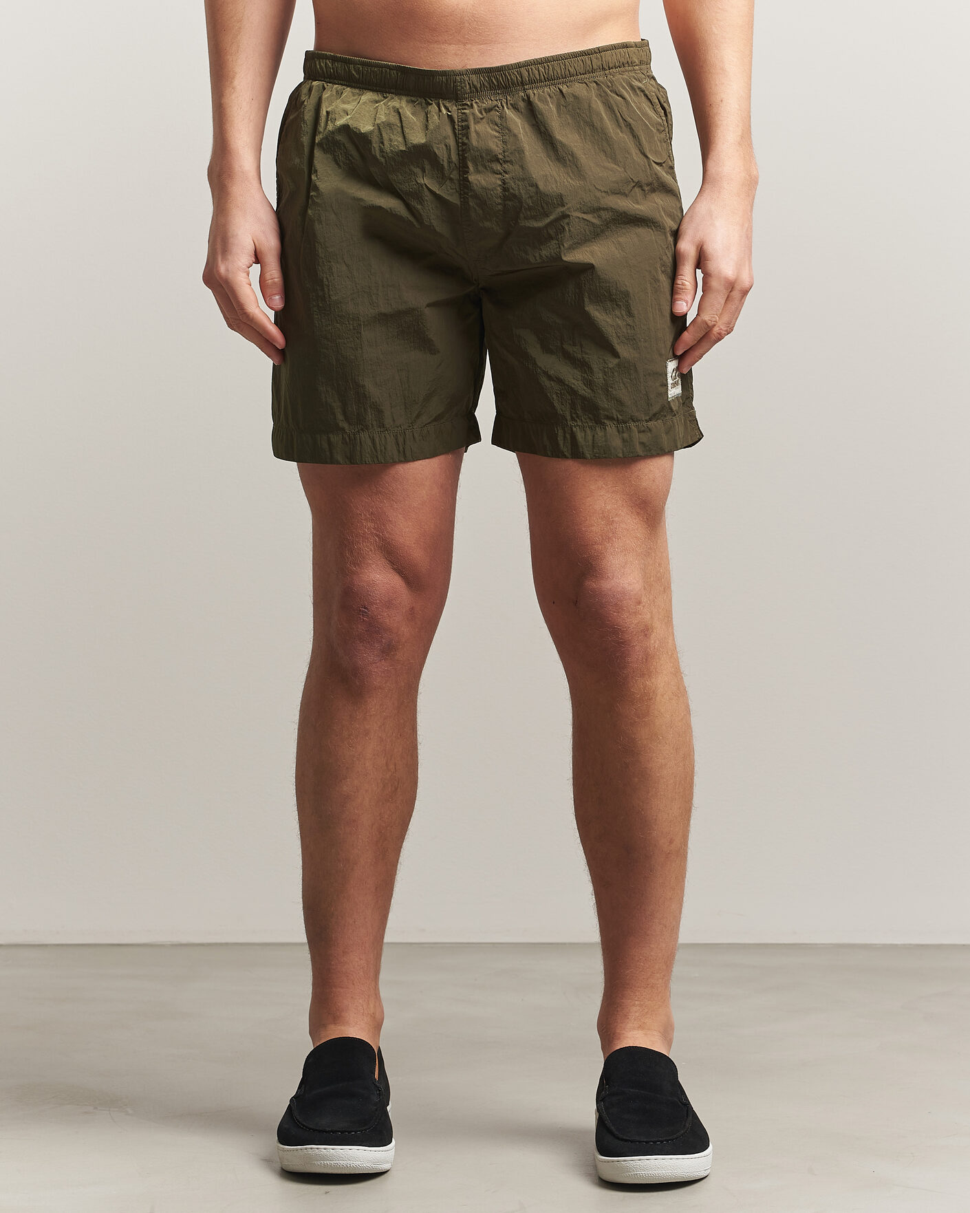 Herre | Badeshorts | C.P. Company | Eco Chrome Logo Swimshorts Olive