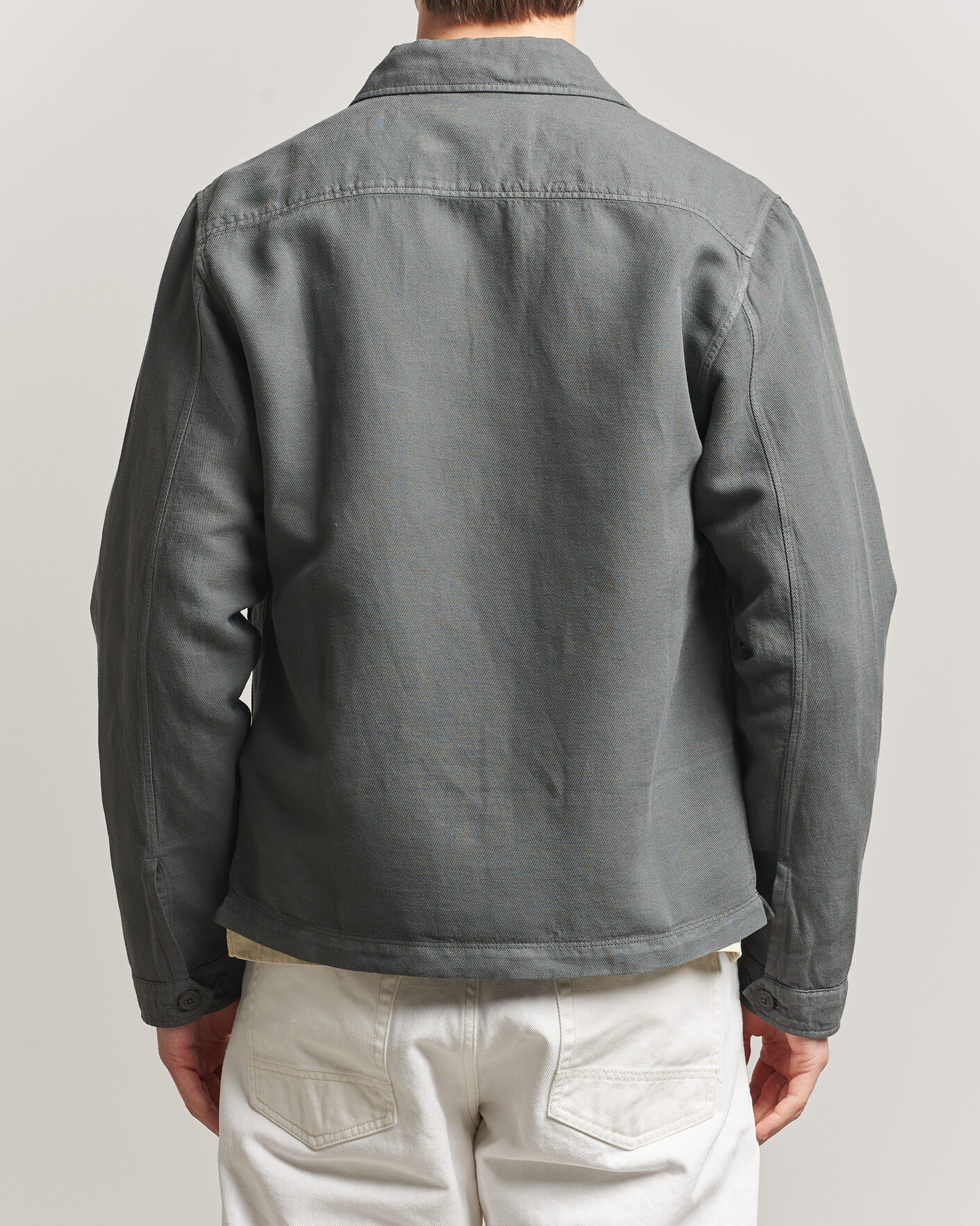 Herre | Skjorter | C.P. Company | Broken Twill Linen/Cotton Overshirt Olive