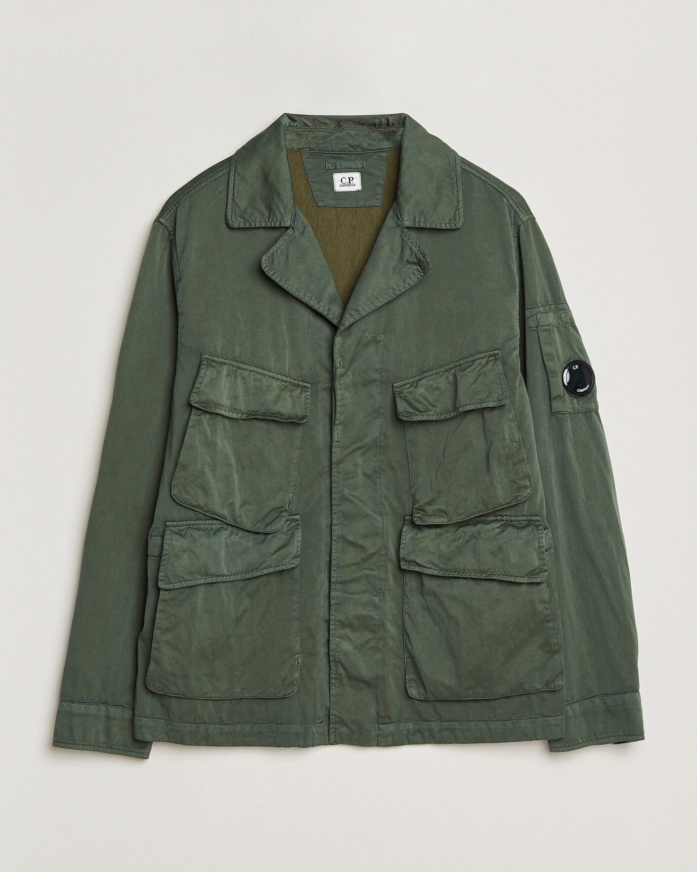 Herre | Jakker | C.P. Company | Raso Cinque Cotton Nylon Jungle Jacket Dark Green