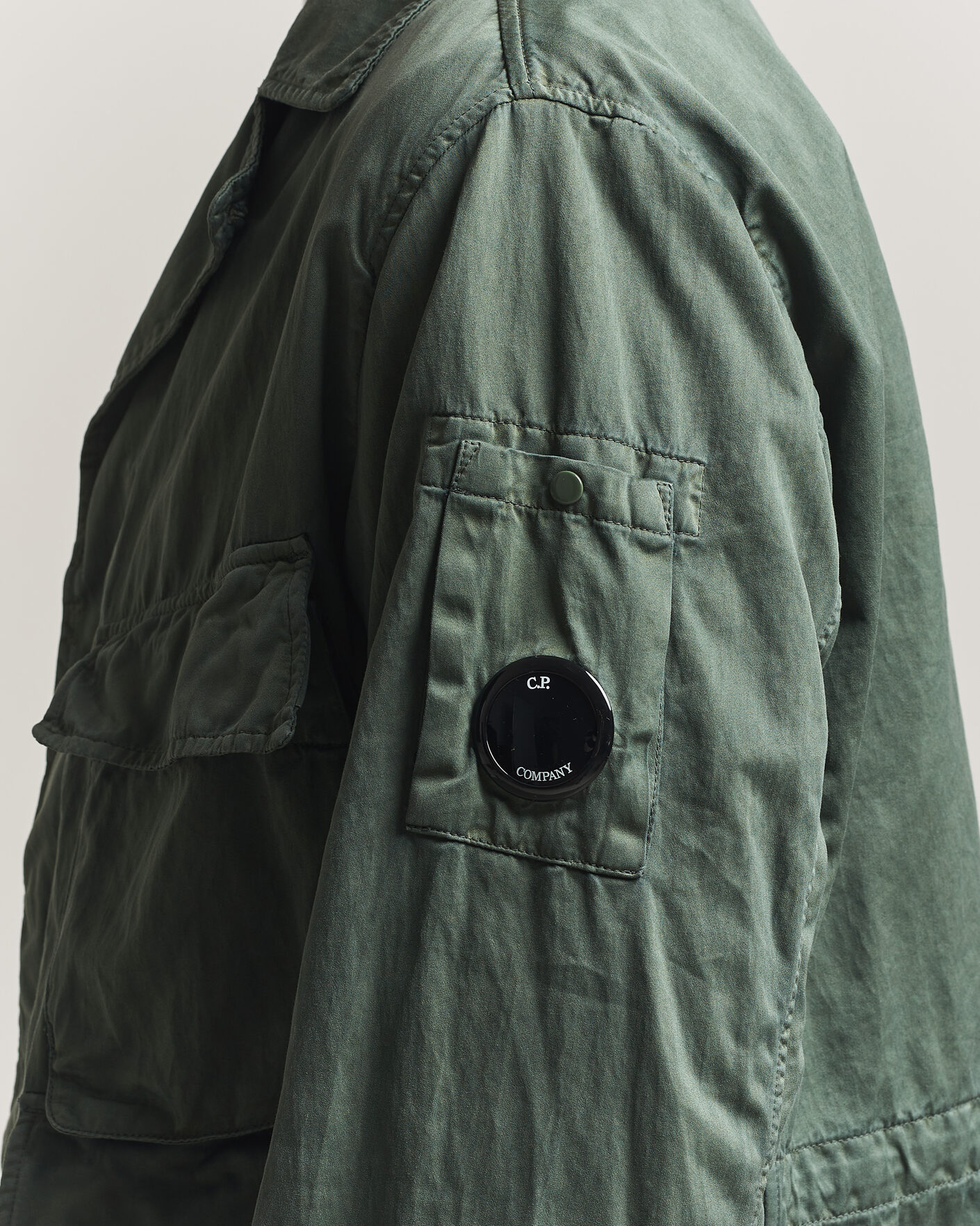 Herre | Jakker | C.P. Company | Raso Cinque Cotton Nylon Jungle Jacket Dark Green