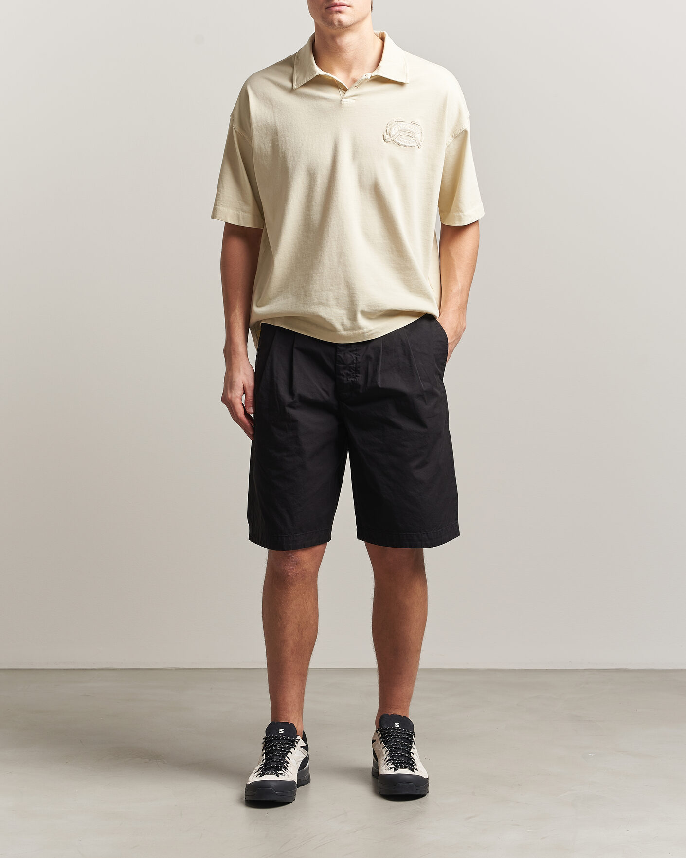 Herre | Pikéer | C.P. Company | Boxy Fit Cotton Logo Polo Cream
