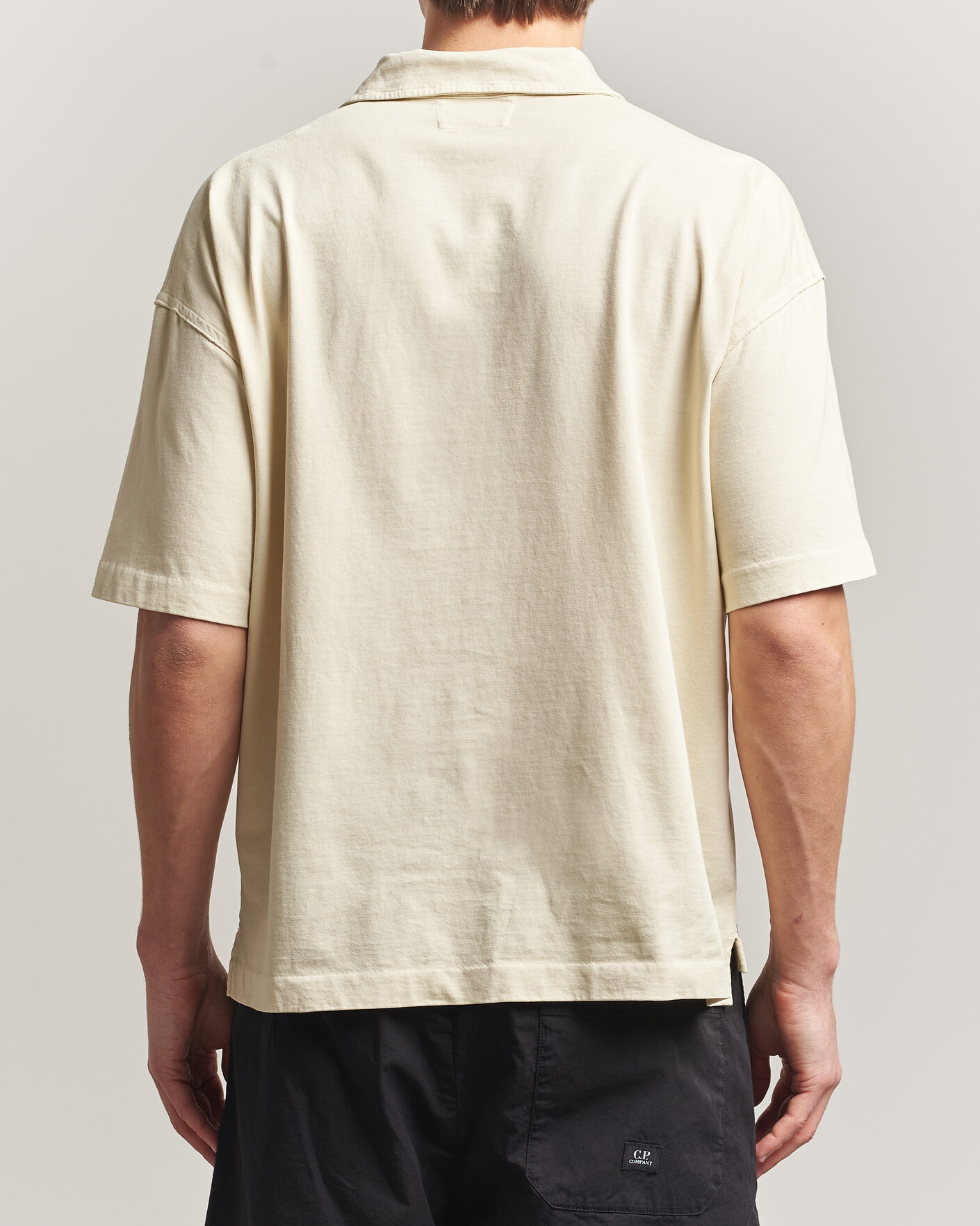 Herre | Pikéer | C.P. Company | Boxy Fit Cotton Logo Polo Cream