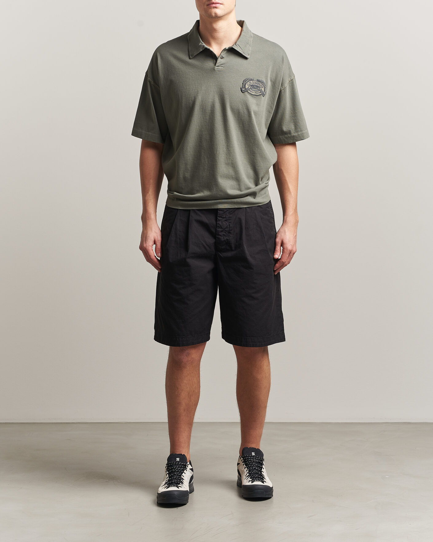 Herre | Pikéer | C.P. Company | Boxy Fit Cotton Logo Polo Dark Green