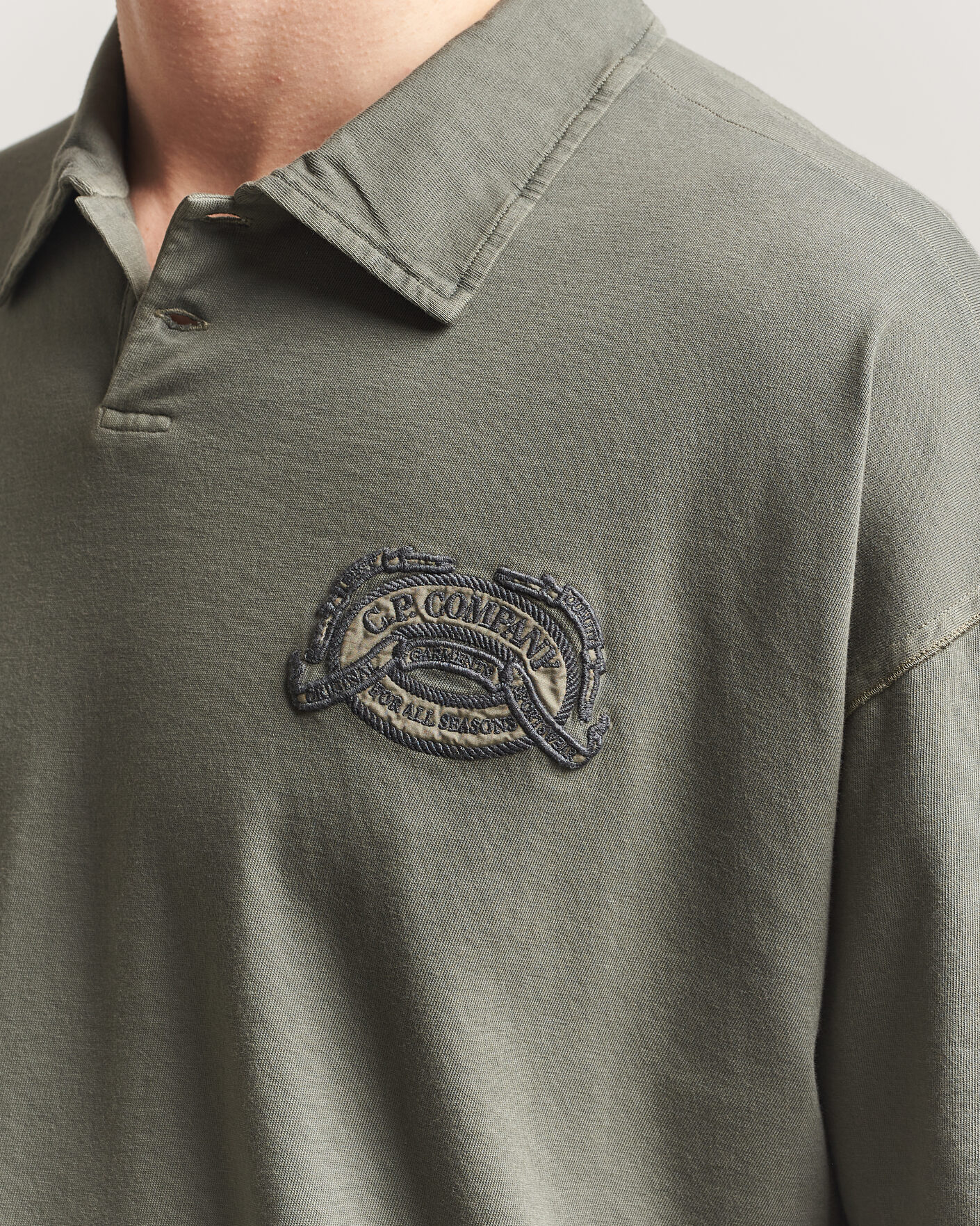 Herre | Pikéer | C.P. Company | Boxy Fit Cotton Logo Polo Dark Green